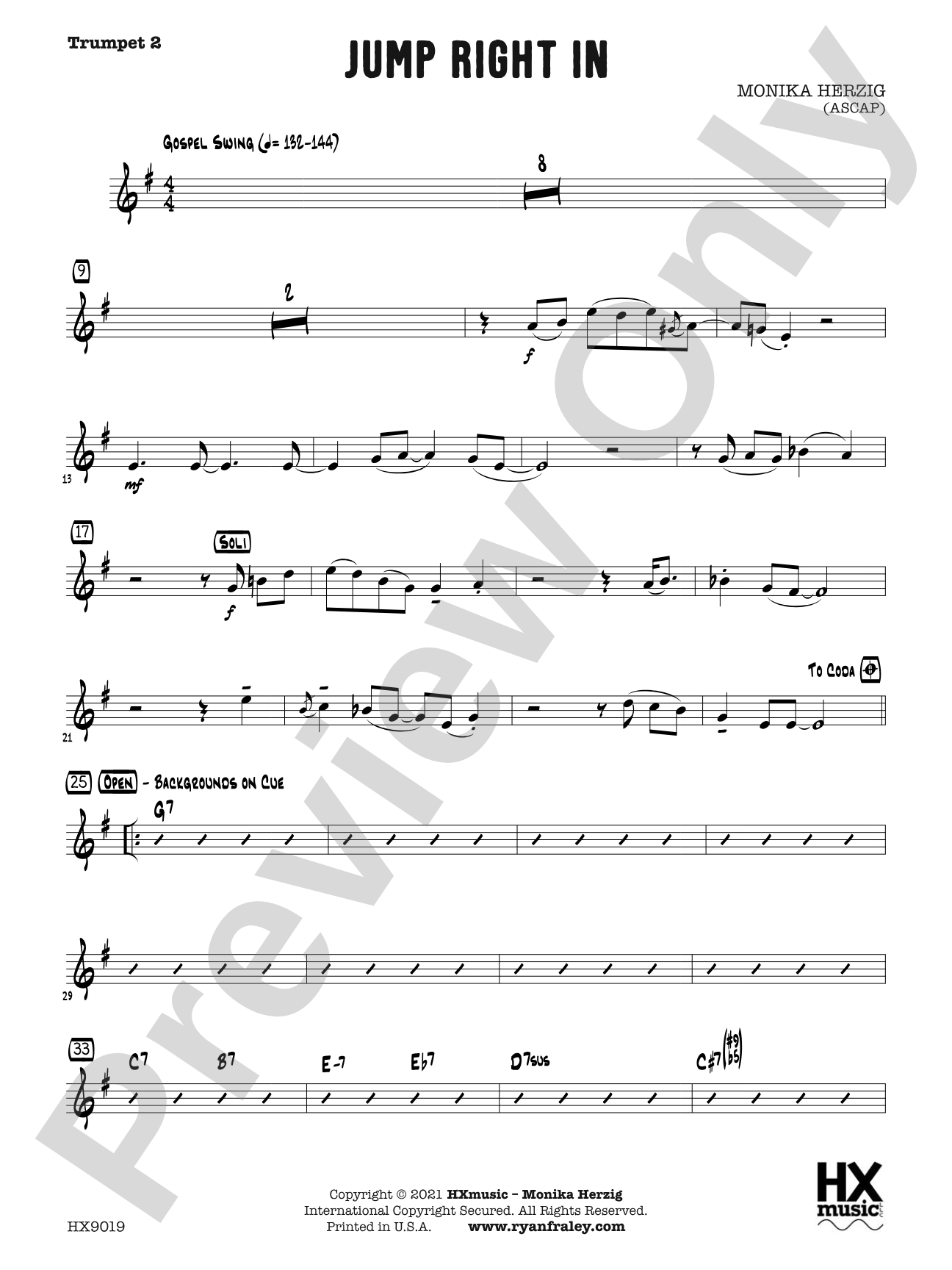 Jump Right In: B-flat Trumpet 2