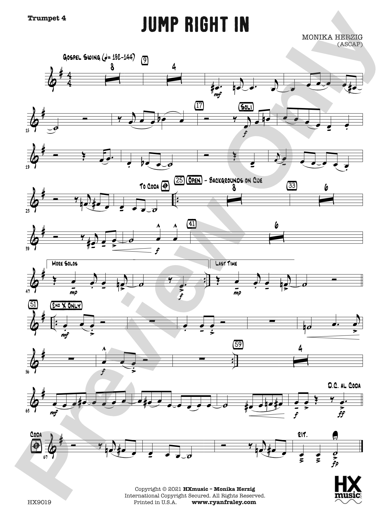 Jump Right In: B-flat Trumpet 4
