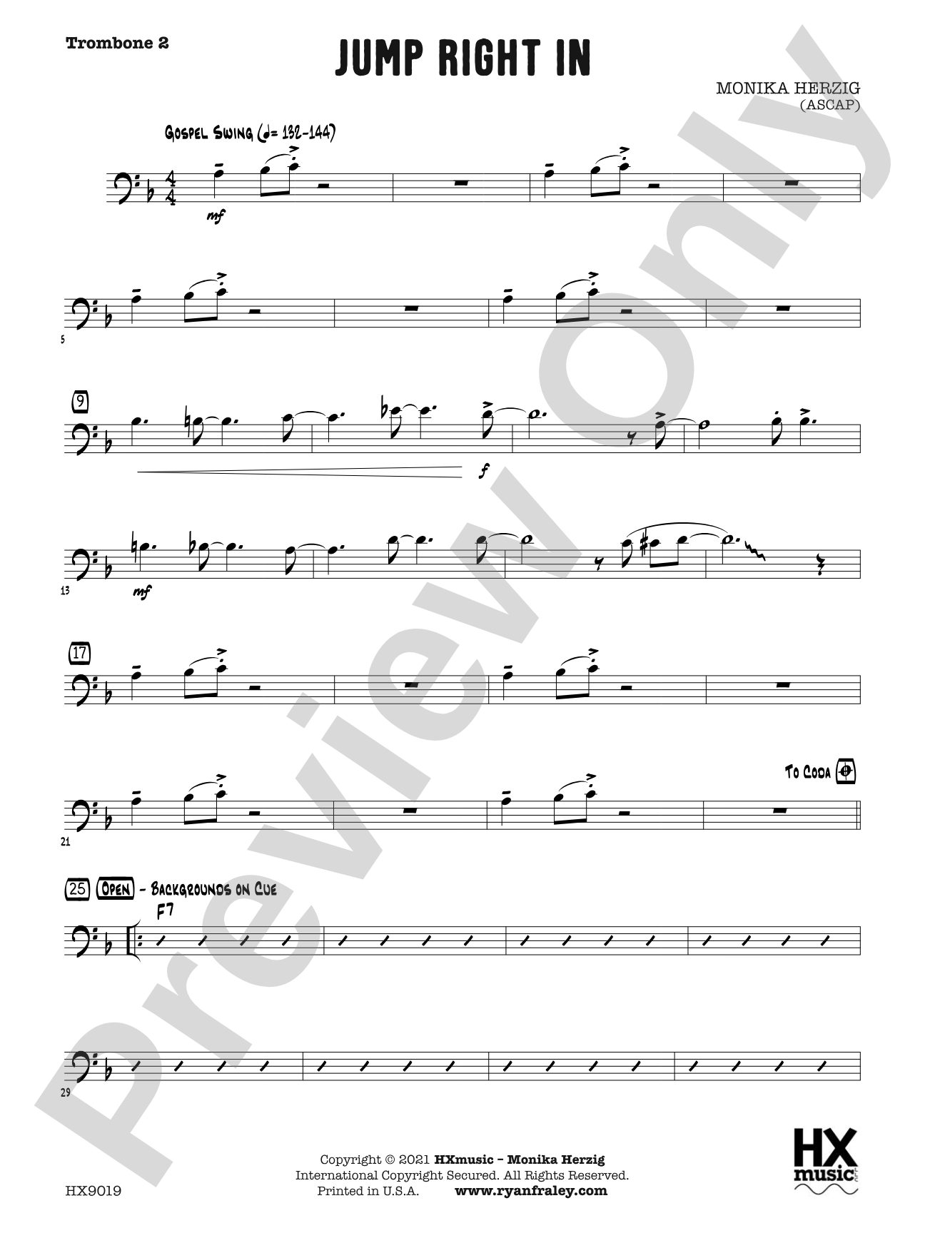 Jump Right In: Trombone 2