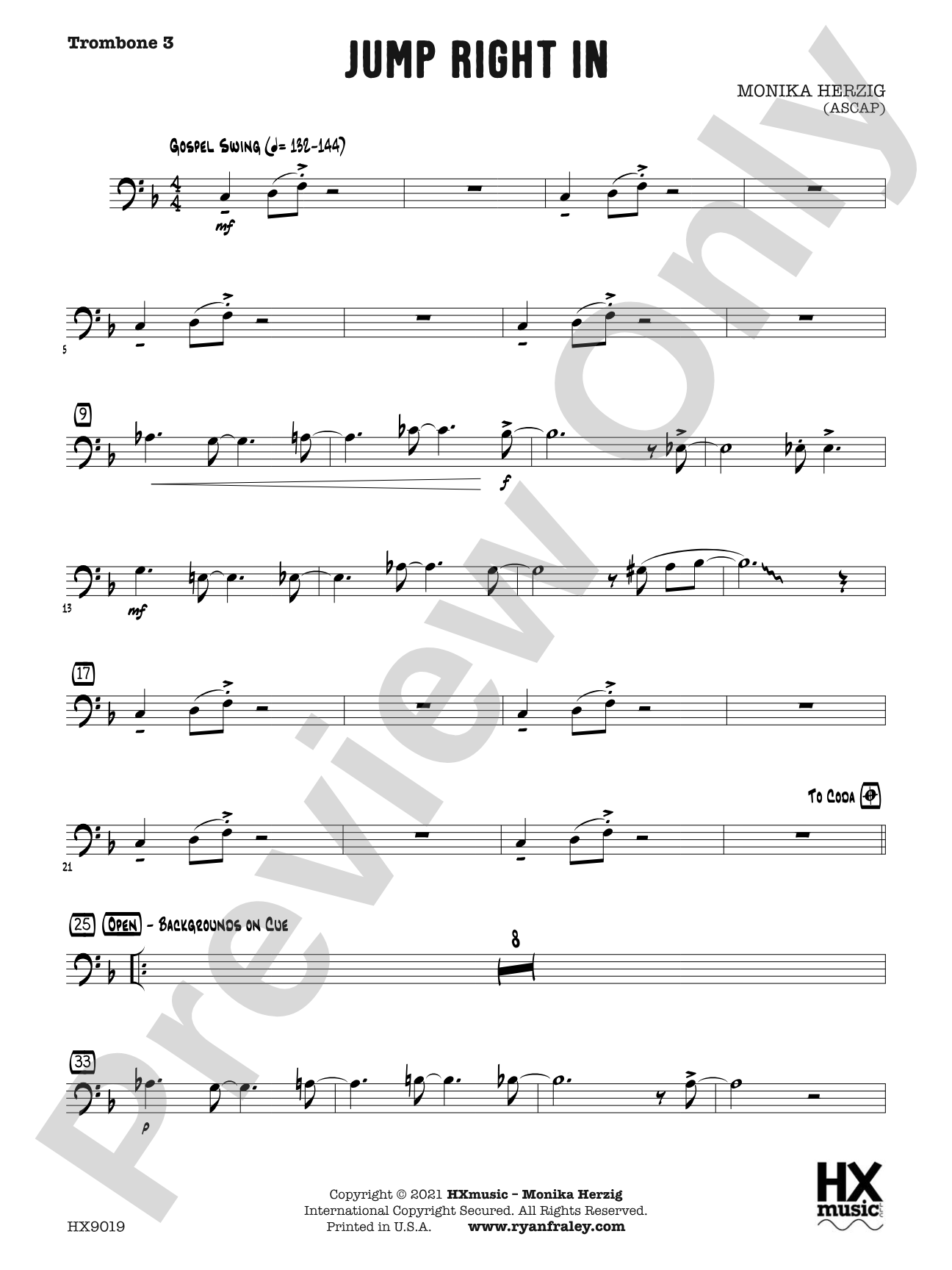 Jump Right In: Trombone 3