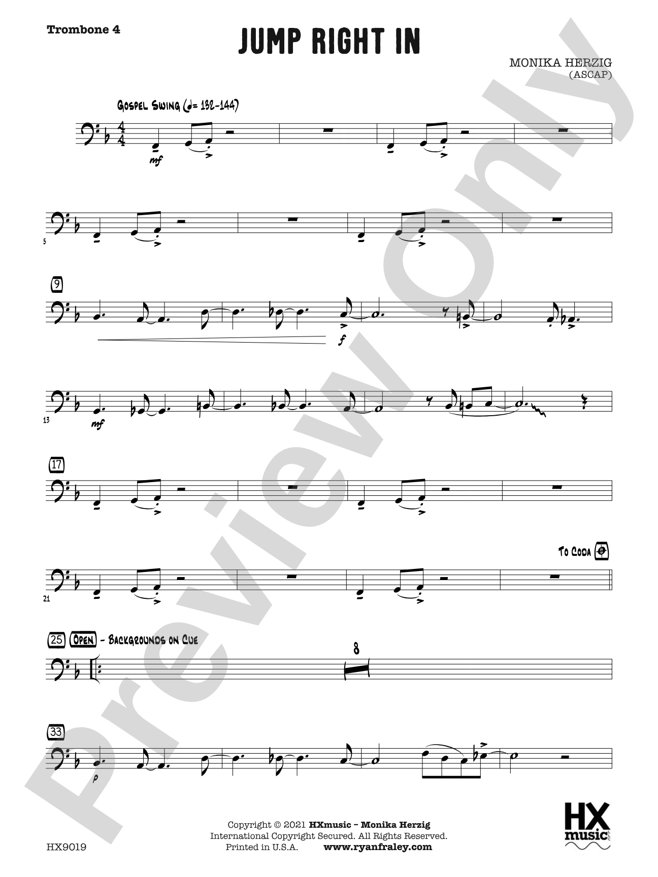 Jump Right In: Trombone 4