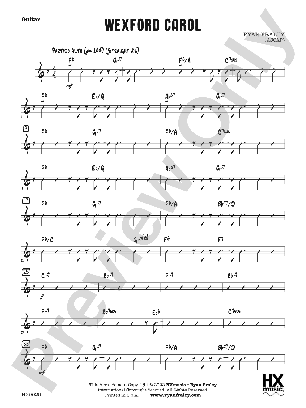 Wexford Carol: Guitar