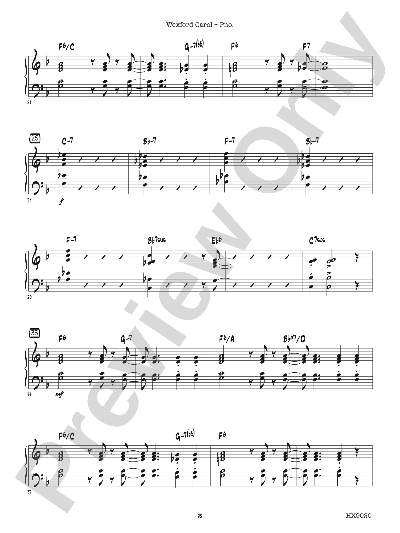 Wexford Carol: Piano