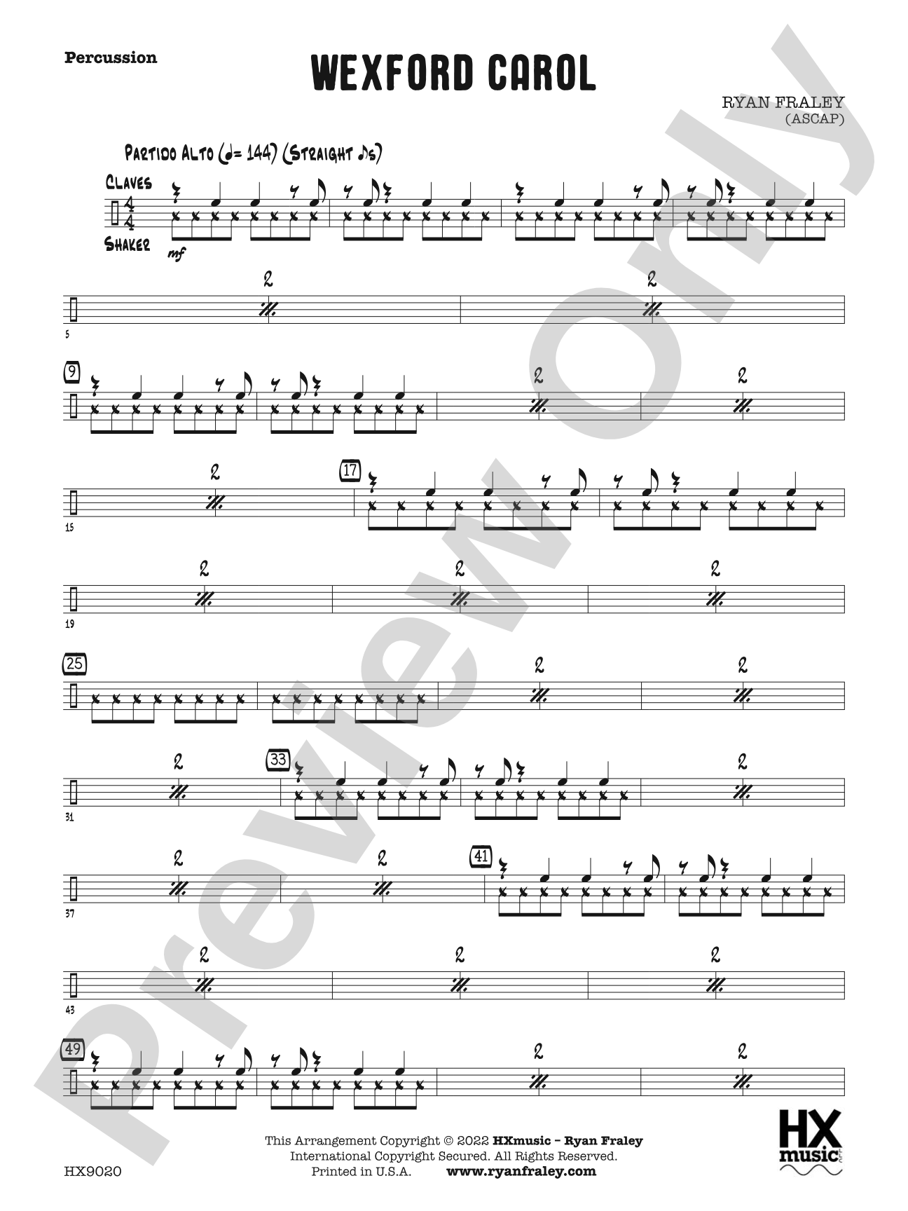 Wexford Carol: Percussion