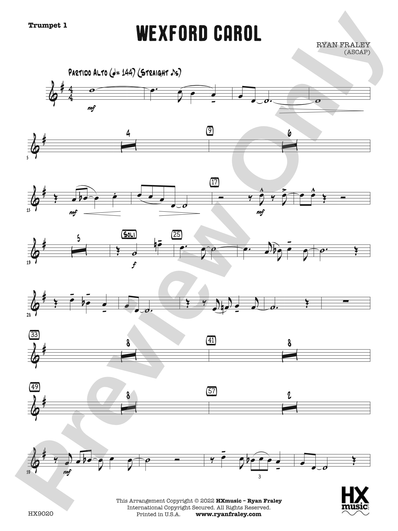 Wexford Carol: B-flat Trumpet 1