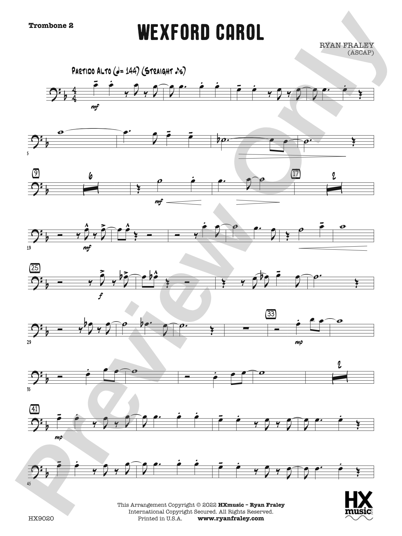 Wexford Carol: Trombone 2