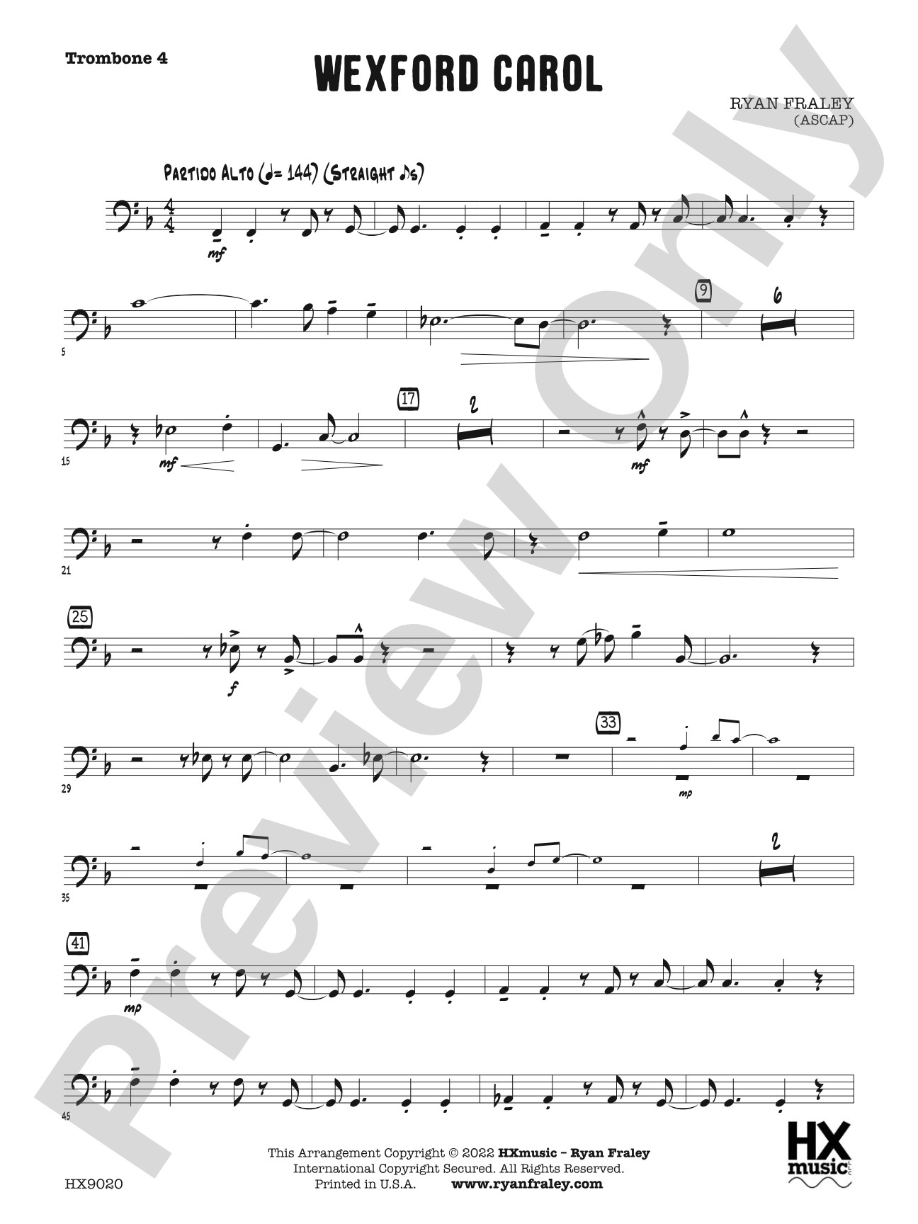 Wexford Carol: Trombone 4