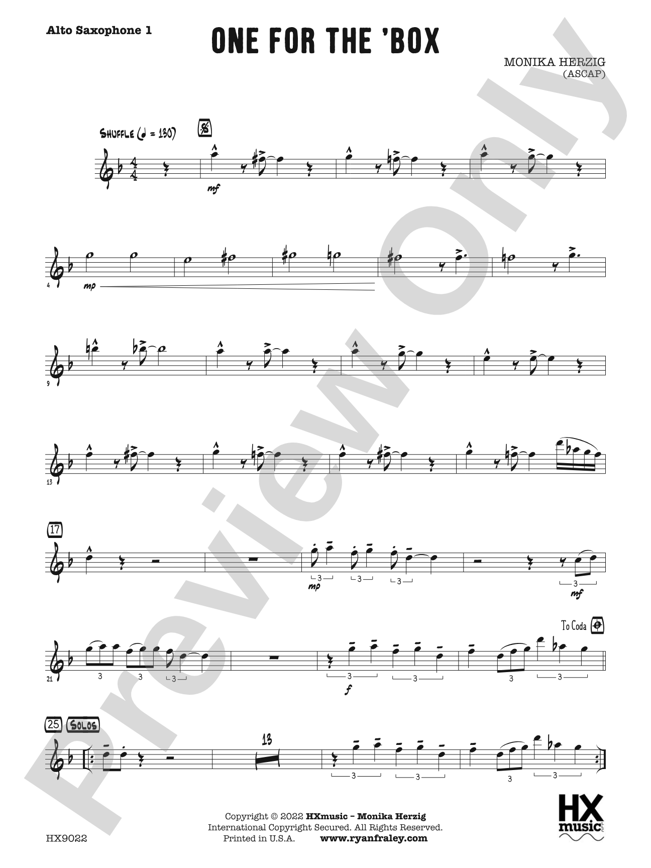 One for the 'Box: E-flat Alto Saxophone 1