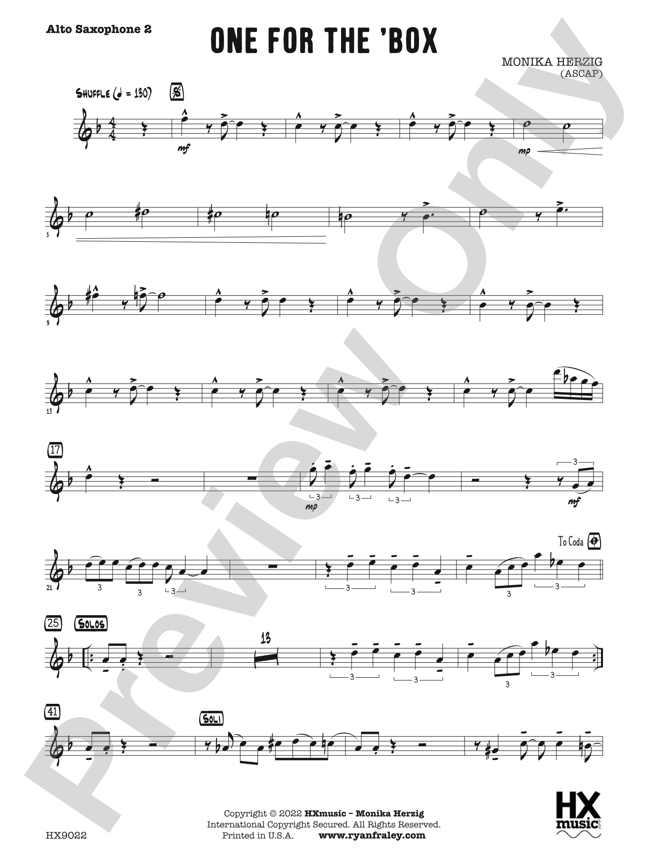One for the 'Box: E-flat Alto Saxophone 2