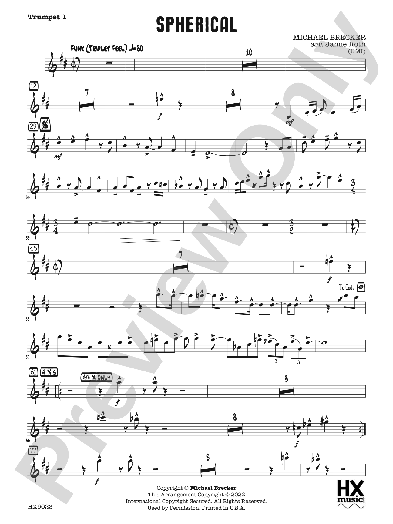 Spherical: B-flat Trumpet 1