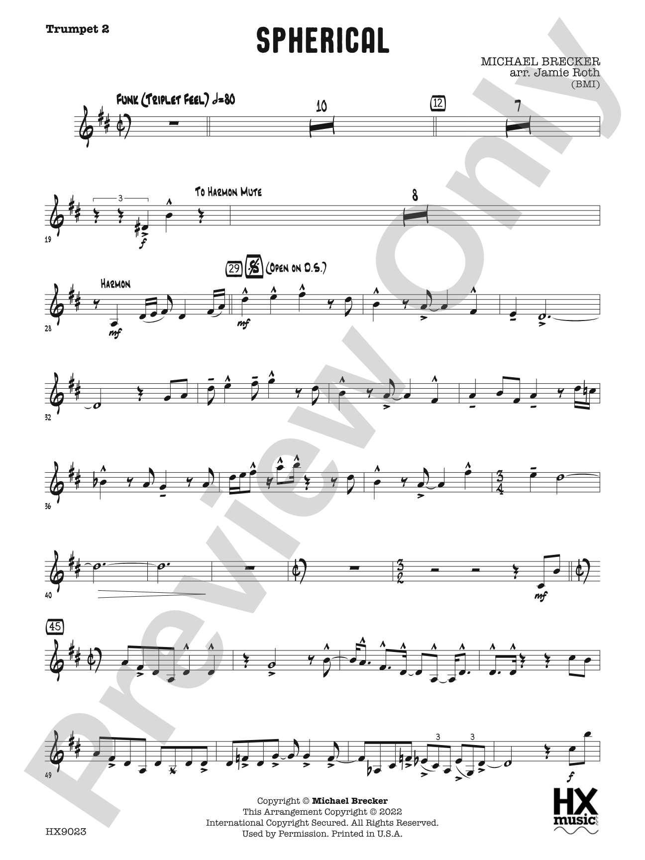 Spherical: B-flat Trumpet 2