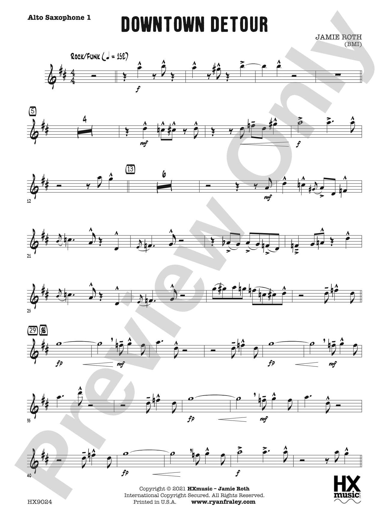 Downtown Detour: E-flat Alto Saxophone 1
