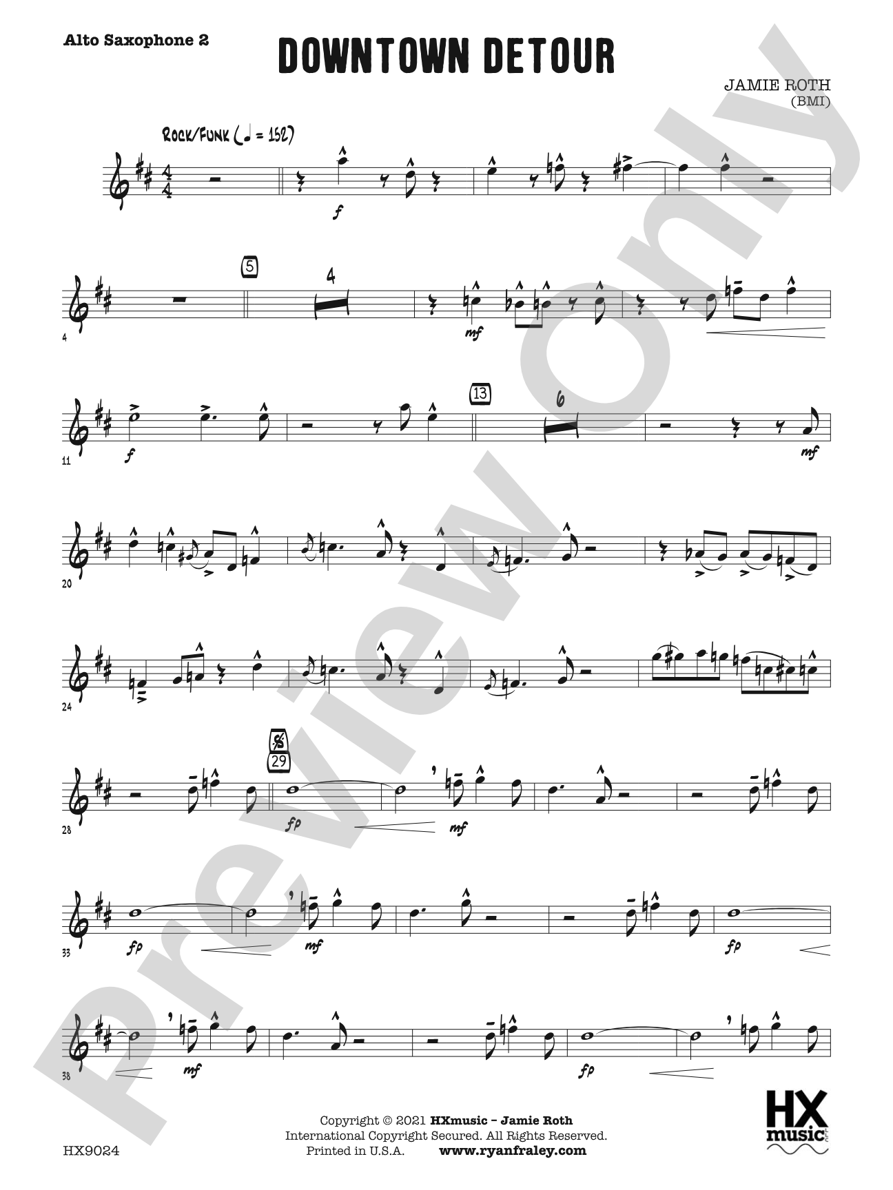 Downtown Detour: E-flat Alto Saxophone 2