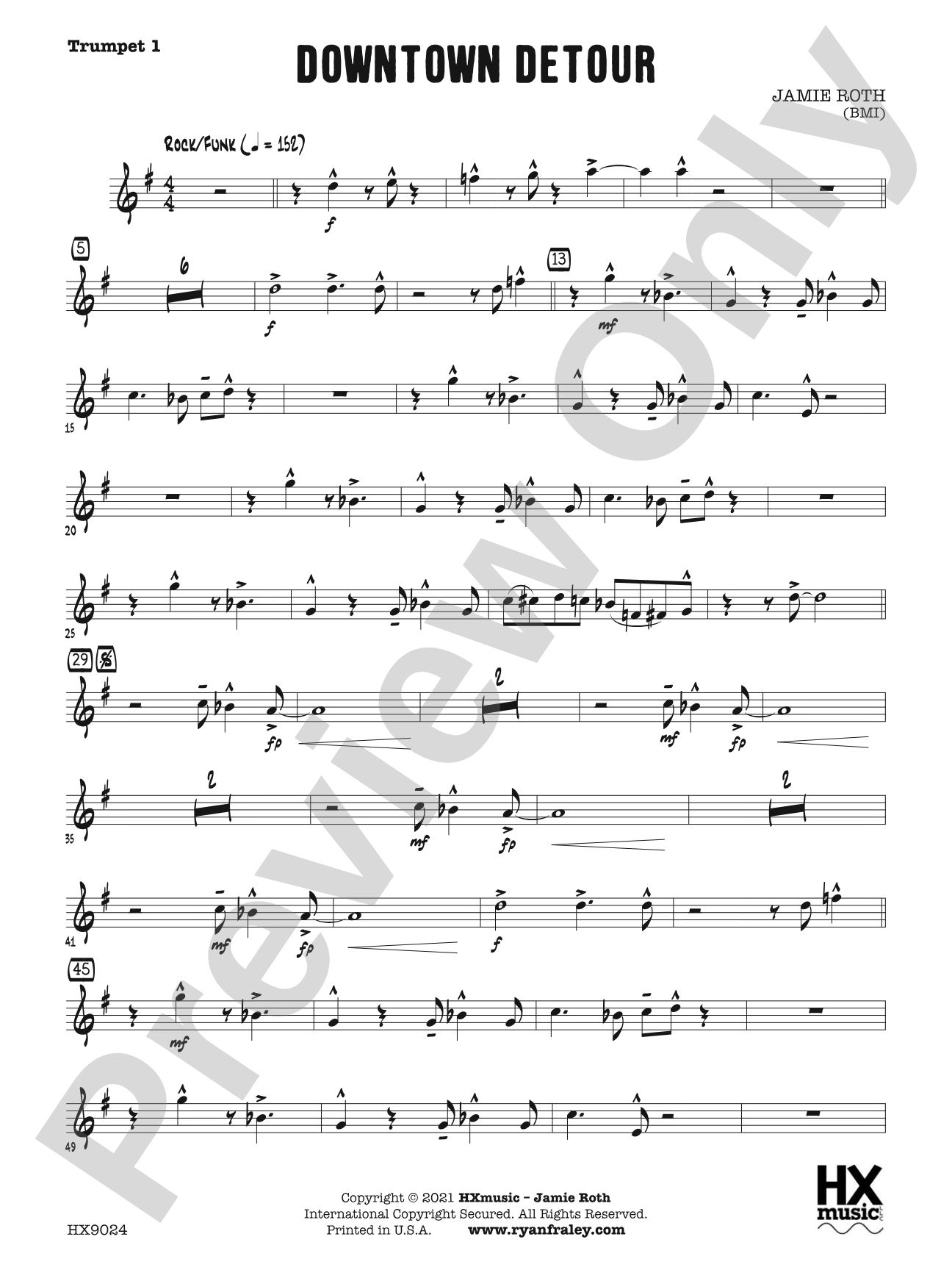 Downtown Detour: B-flat Trumpet 1