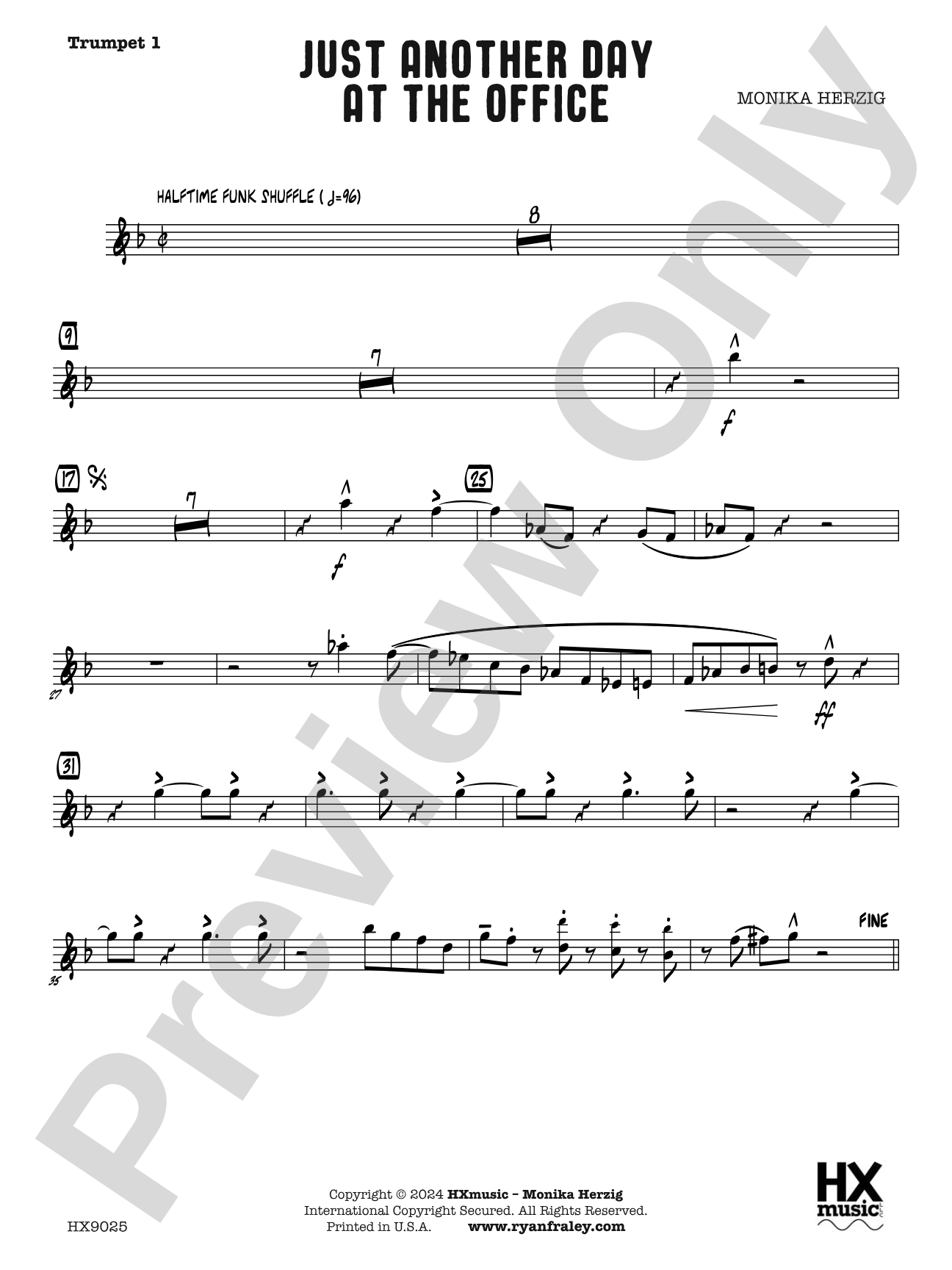 Just Another Day at the Office: B-flat Trumpet 1