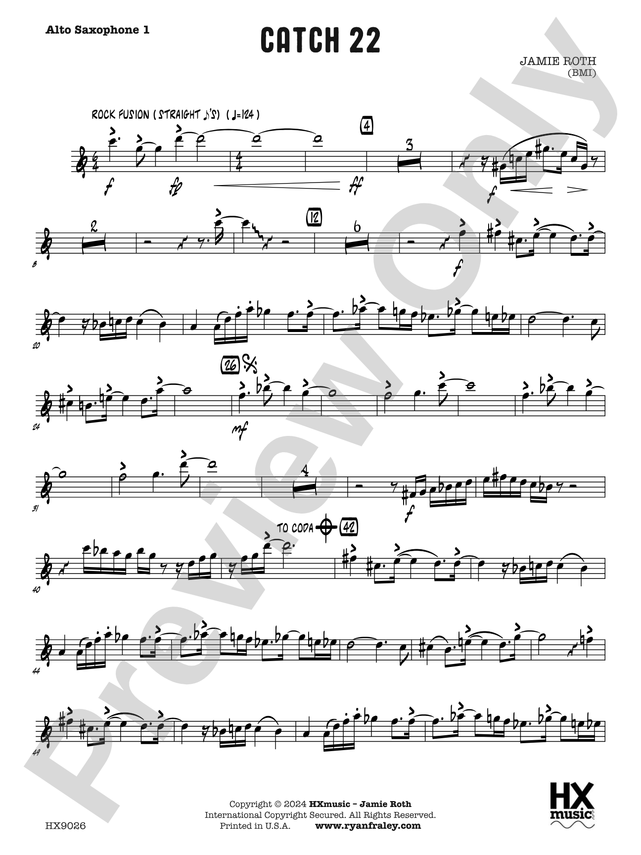 Catch 22: E-flat Alto Saxophone 1