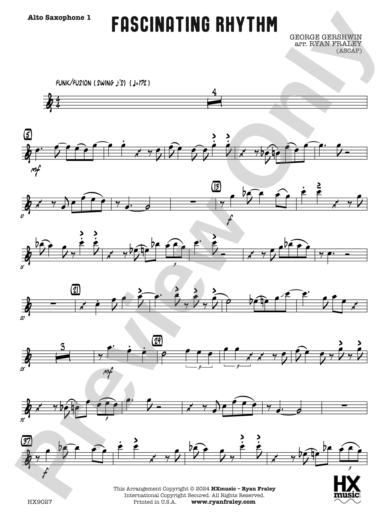 Fascinating Rhythm: E-flat Alto Saxophone 1
