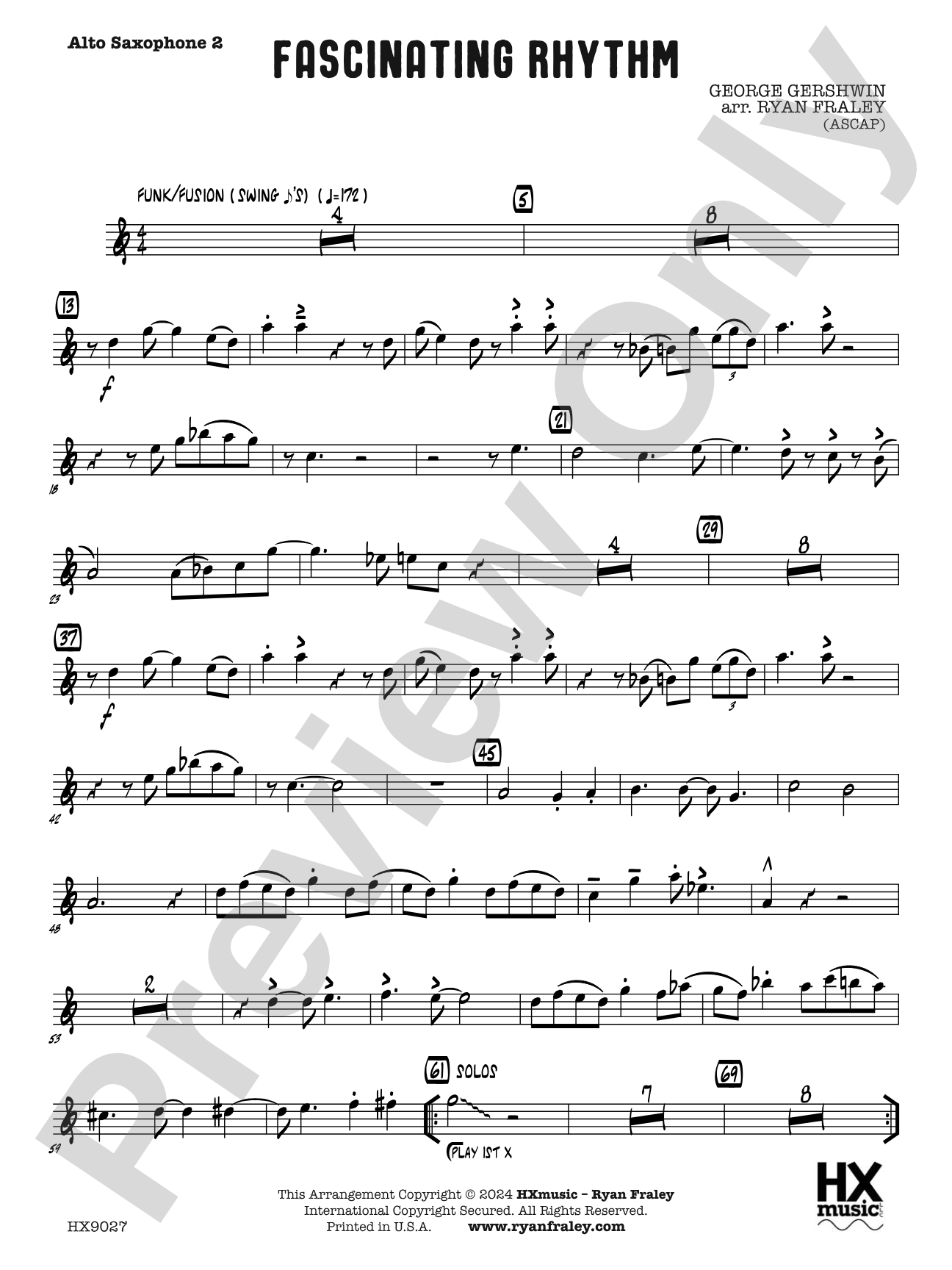 Fascinating Rhythm: E-flat Alto Saxophone 2