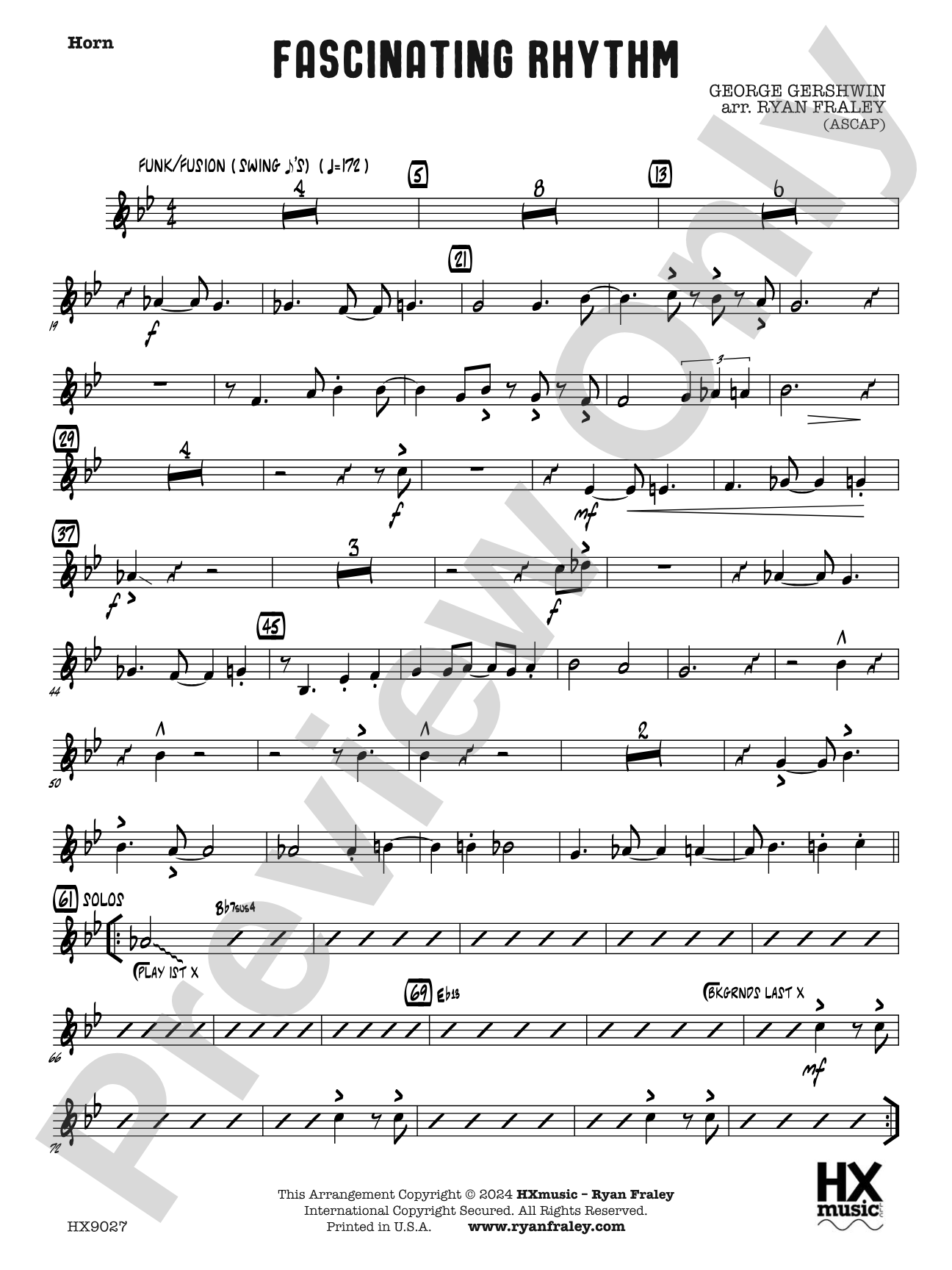 Fascinating Rhythm: F Horn