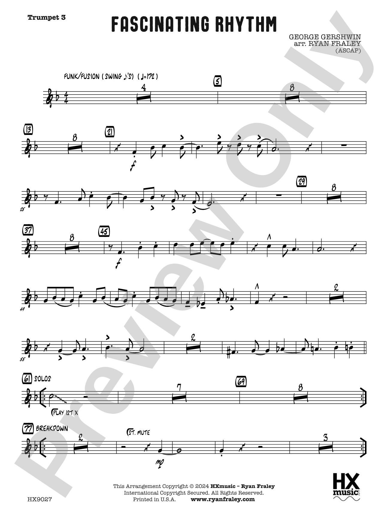 Fascinating Rhythm: B-flat Trumpet 3