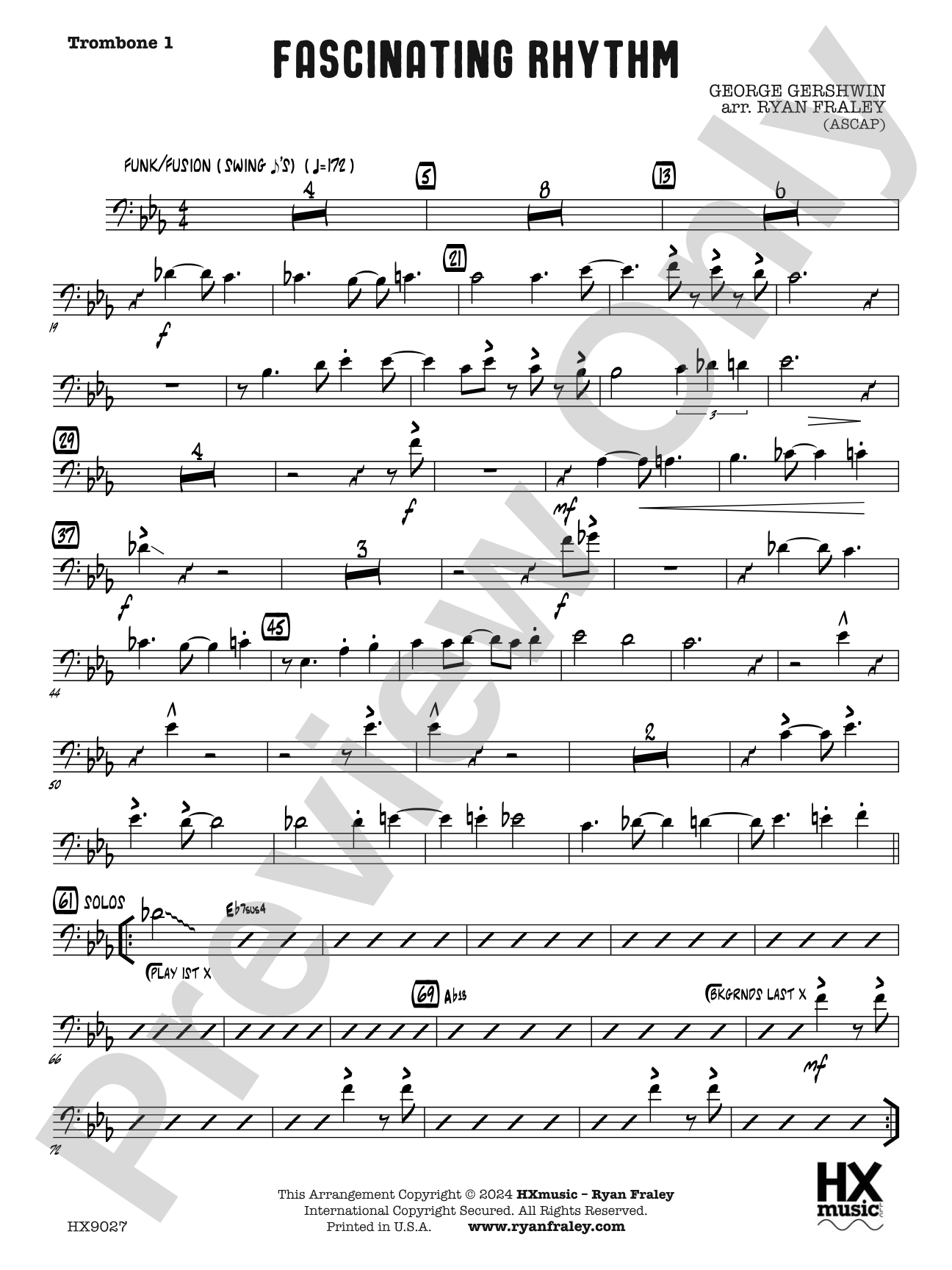 Fascinating Rhythm: Trombone 1