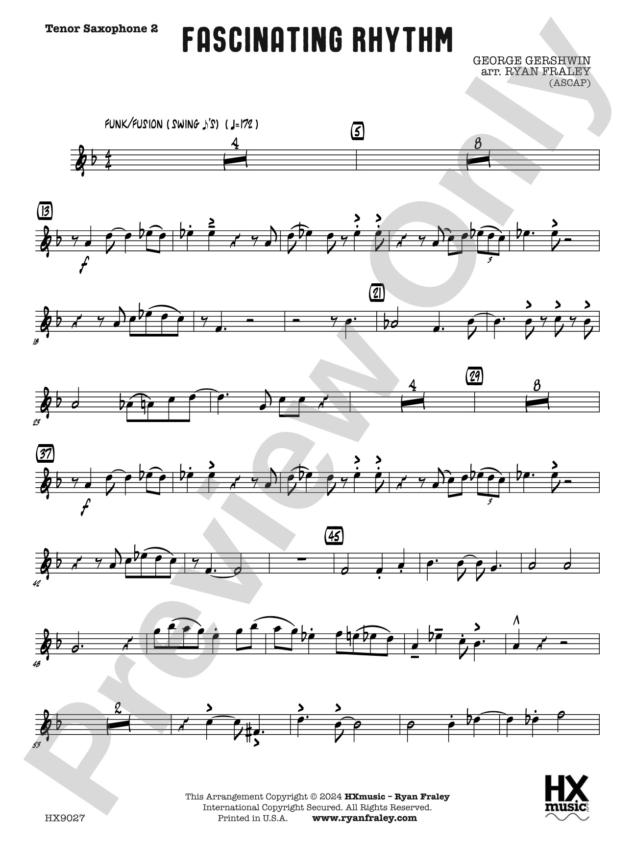 Fascinating Rhythm: B-flat Tenor Saxophone 2