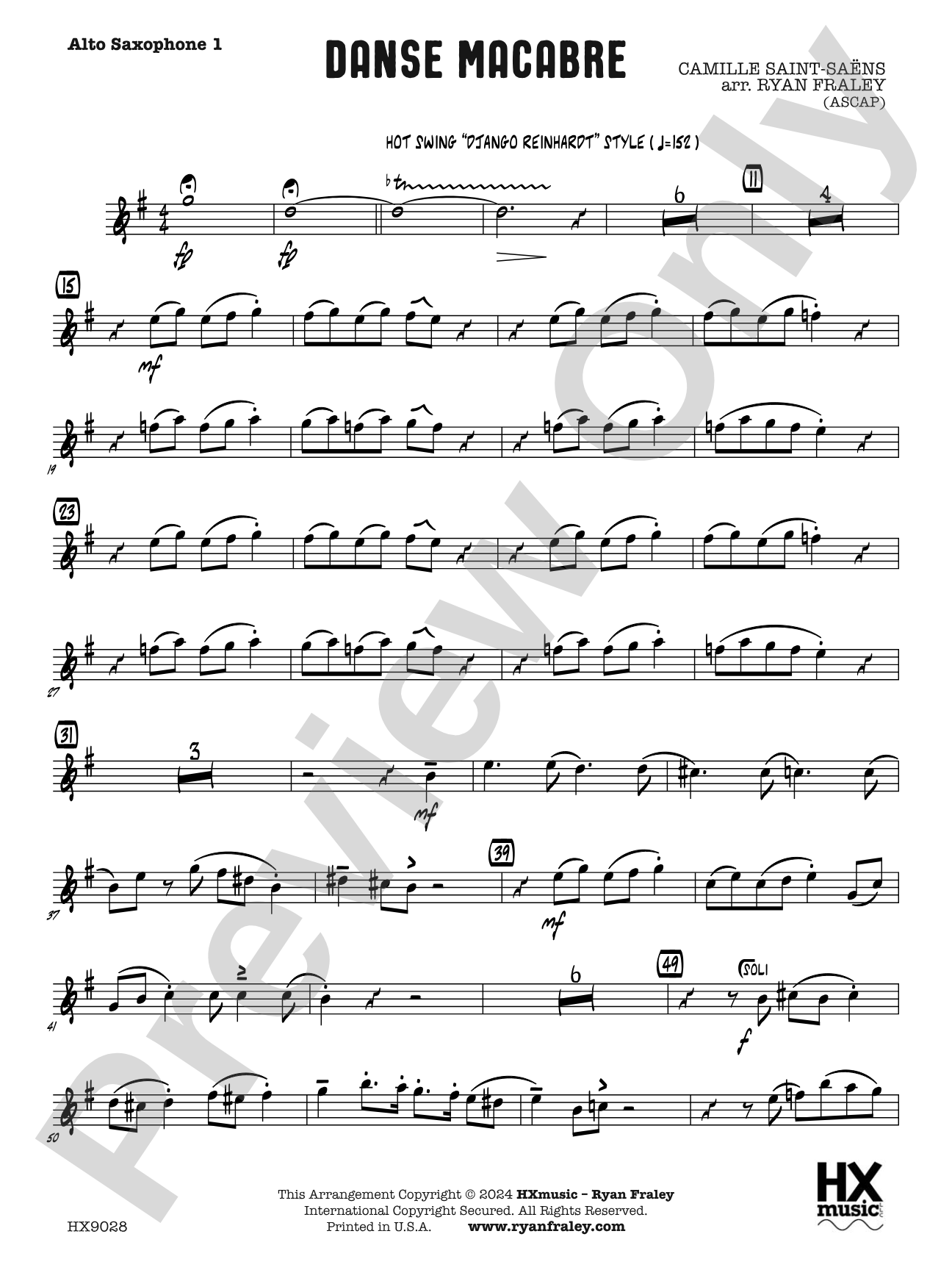 Danse Macabre: E-flat Alto Saxophone 1