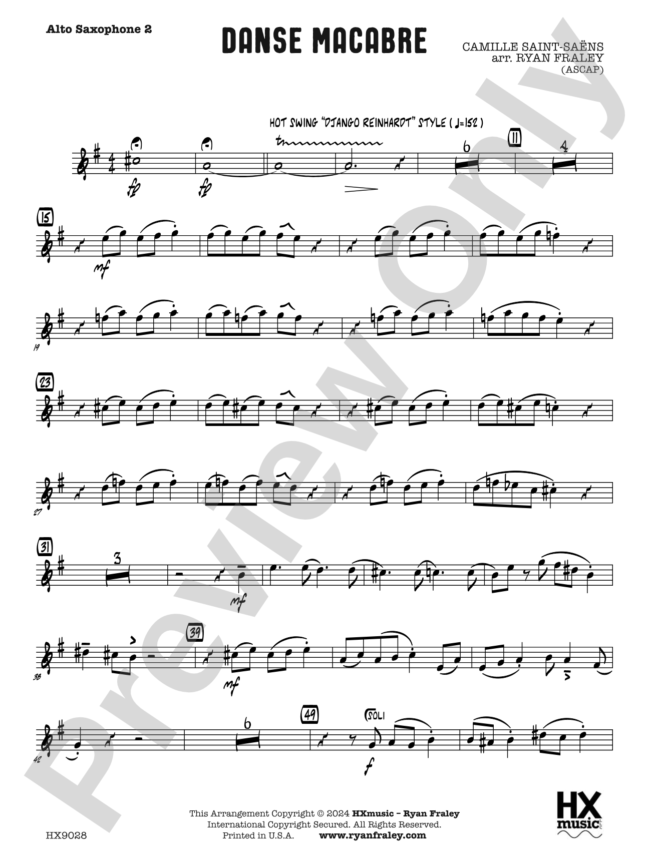 Danse Macabre: E-flat Alto Saxophone 2