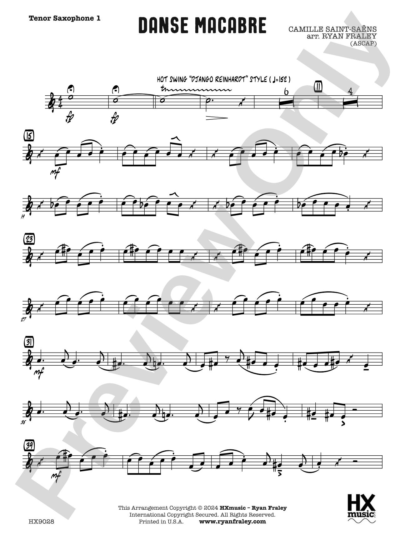 Danse Macabre: B-flat Tenor Saxophone 1