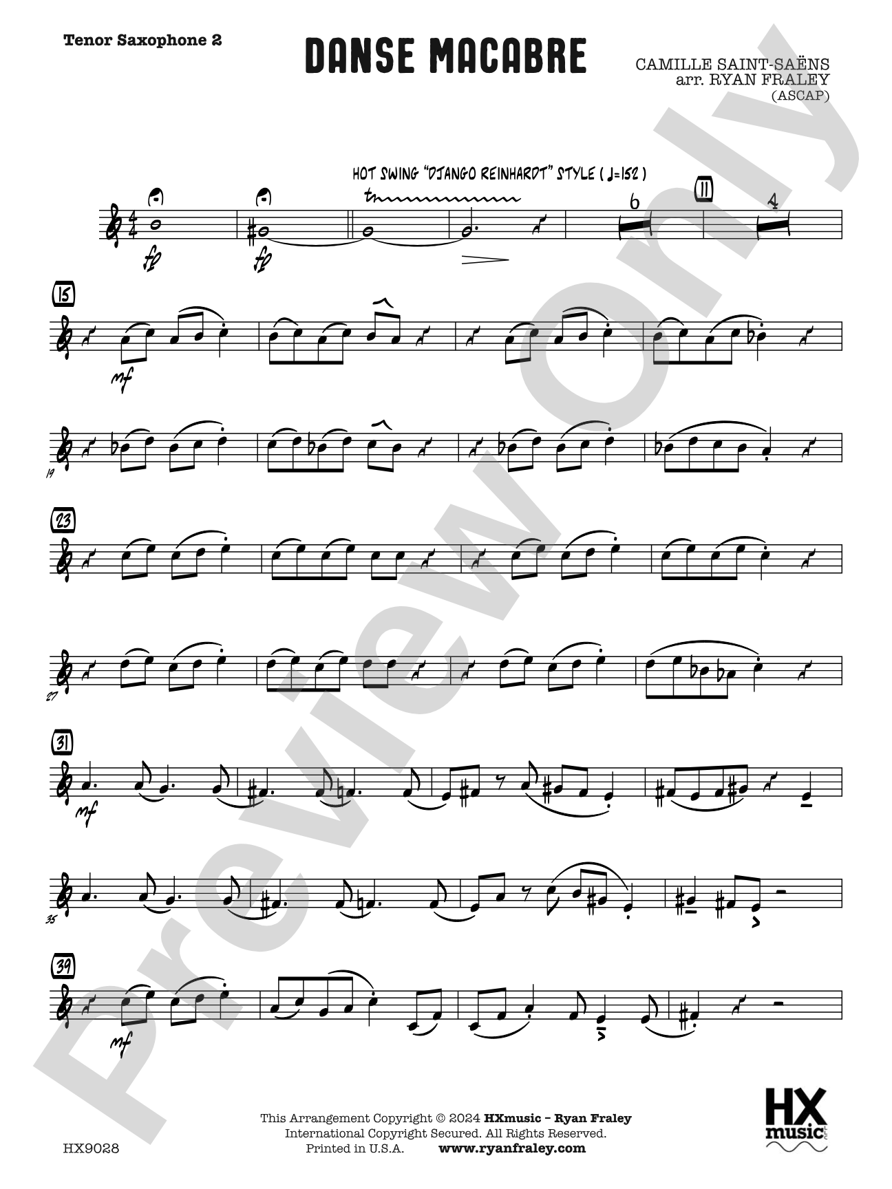 Danse Macabre: B-flat Tenor Saxophone 2