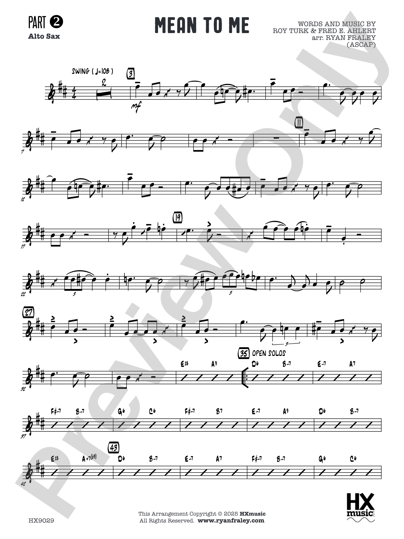 Mean to Me: Part 2 - Alto Sax