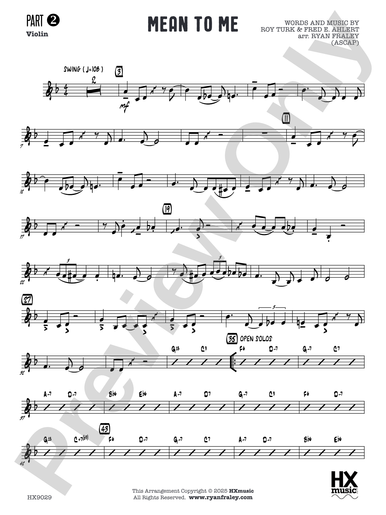 Mean to Me: Part 2 - Violin