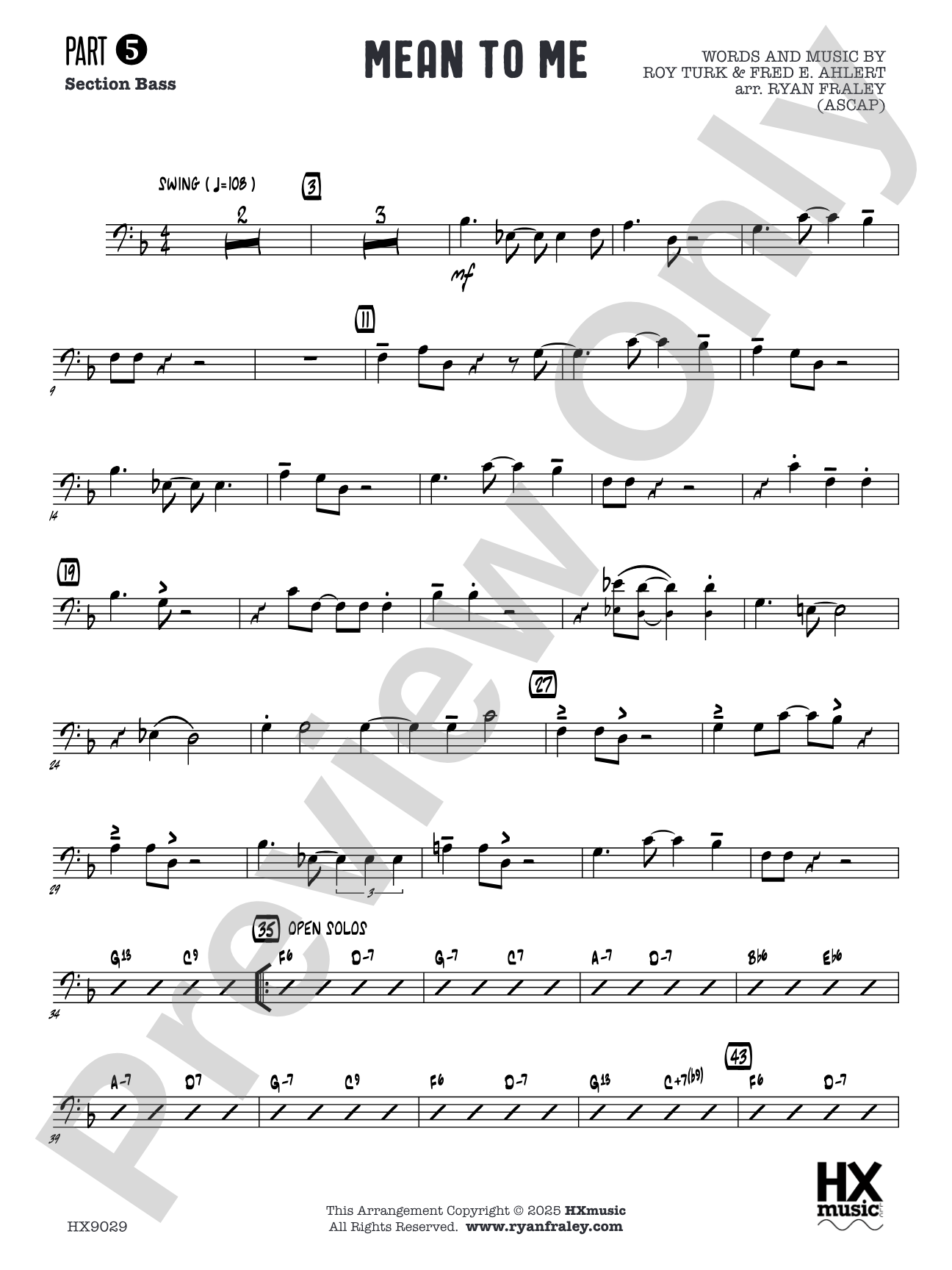 Mean to Me: Part 5 - Section Bass