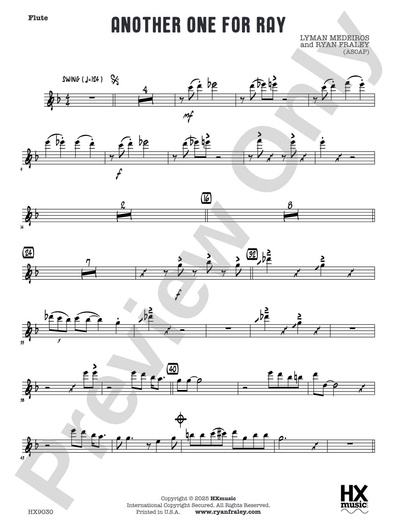 Another One for Ray: Flute