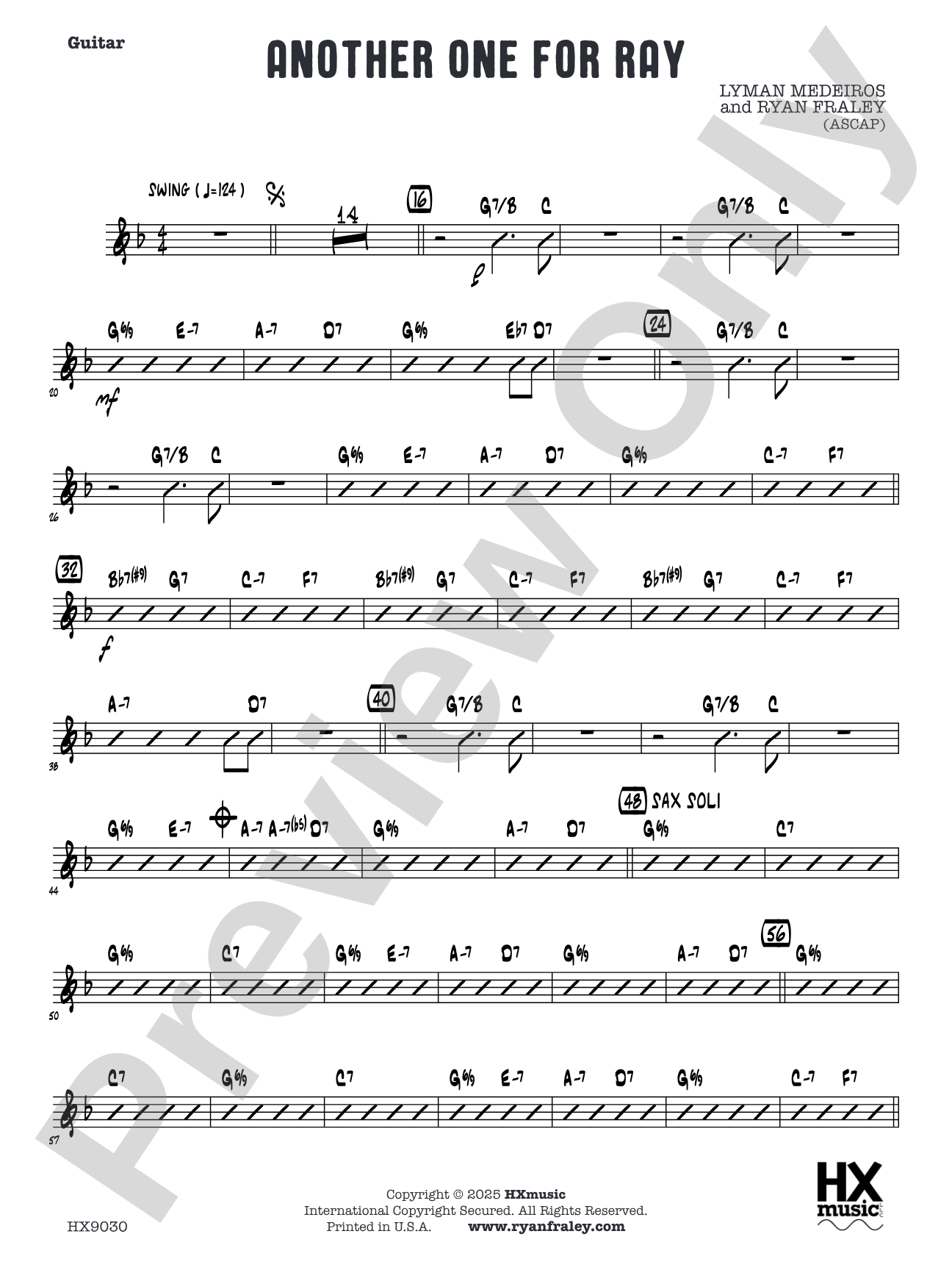 Another One for Ray: Guitar