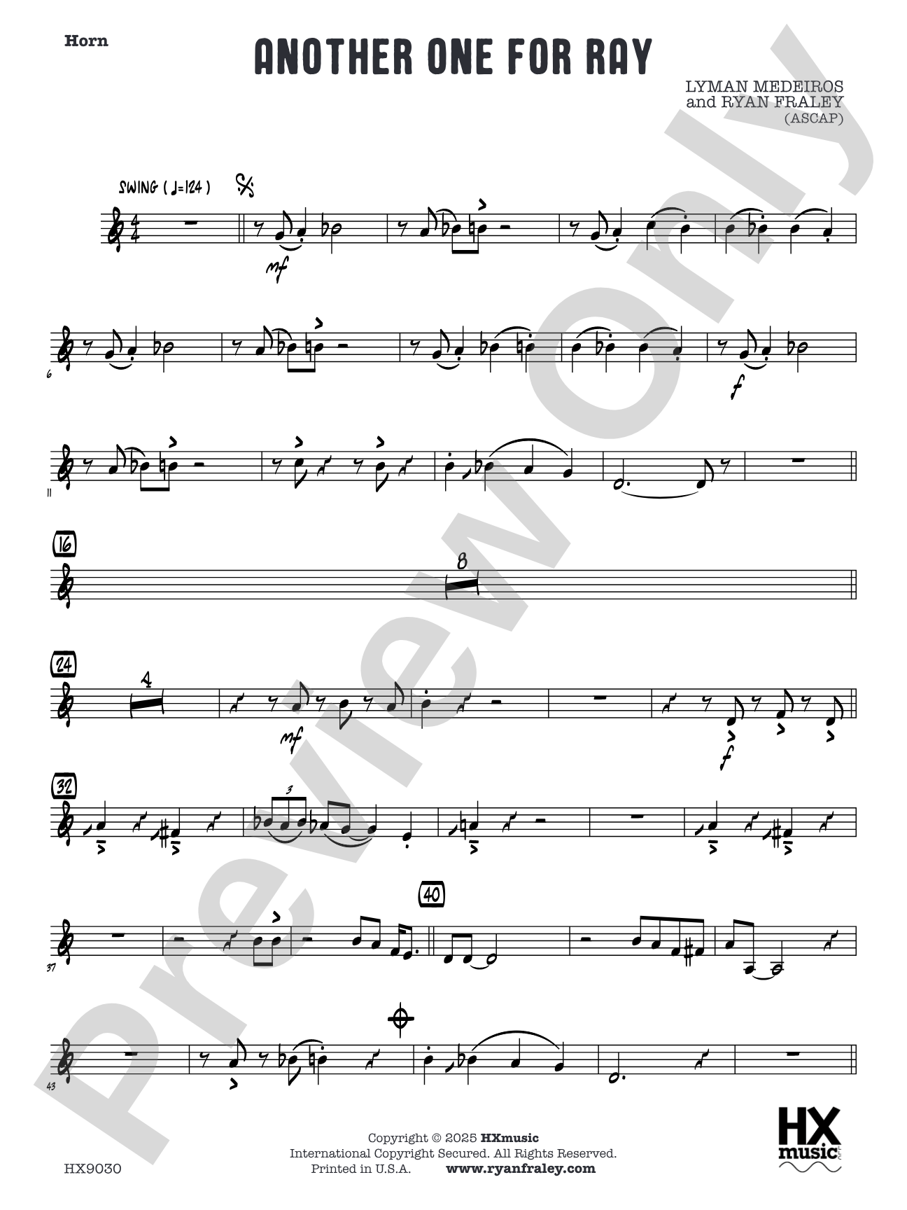 Another One for Ray: Horn