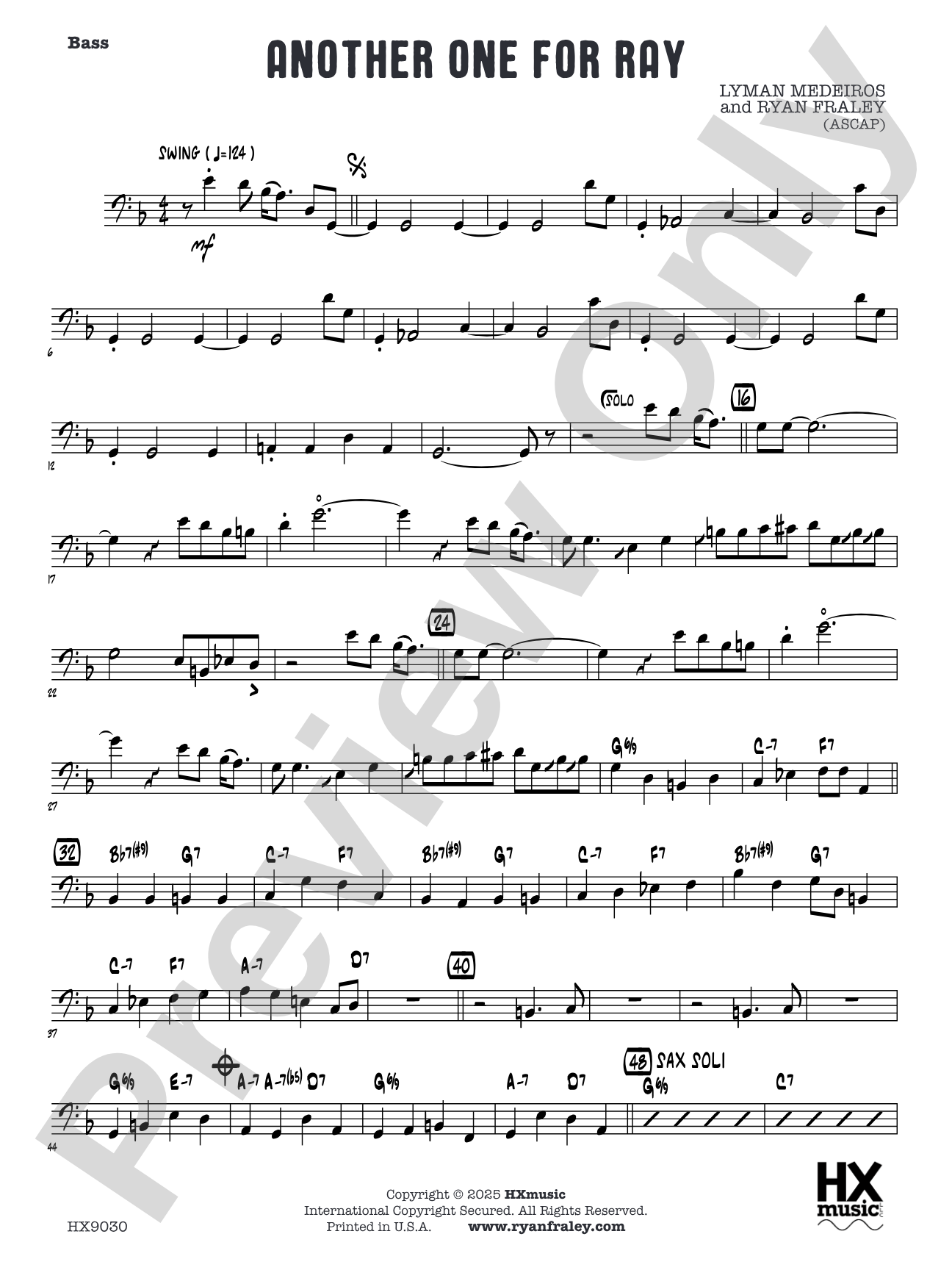 Another One for Ray: Bass