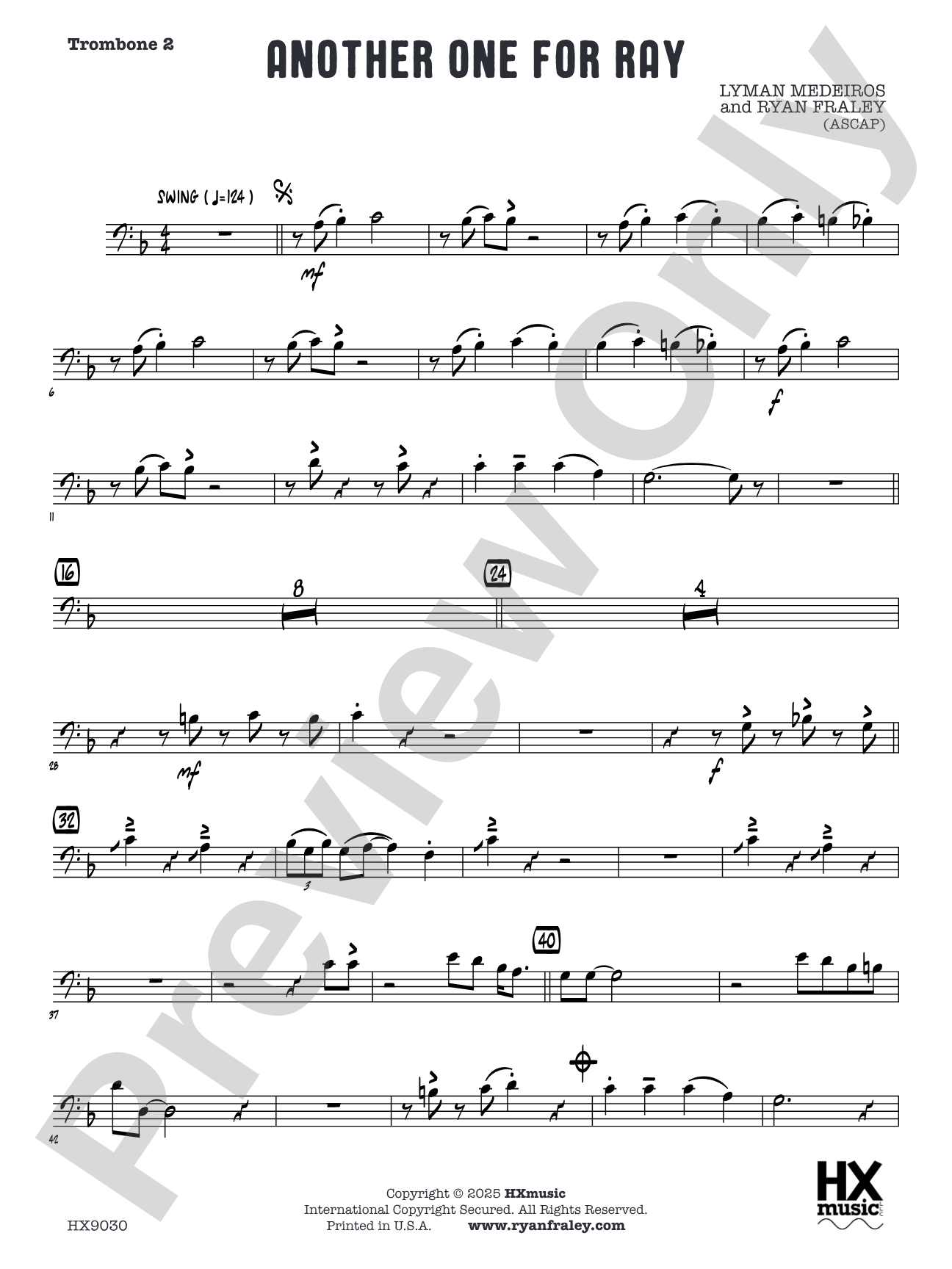 Another One for Ray: Trombone 2