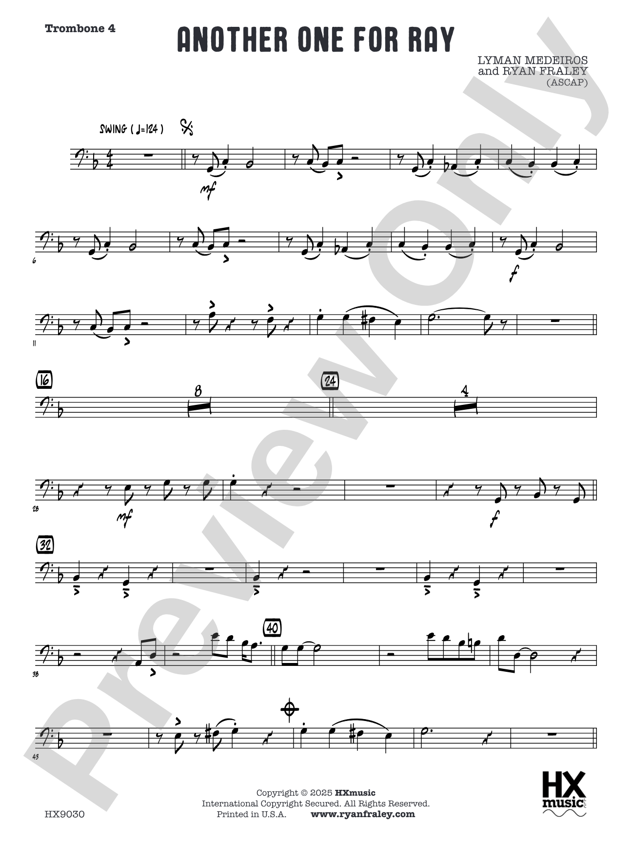 Another One for Ray: Trombone 4
