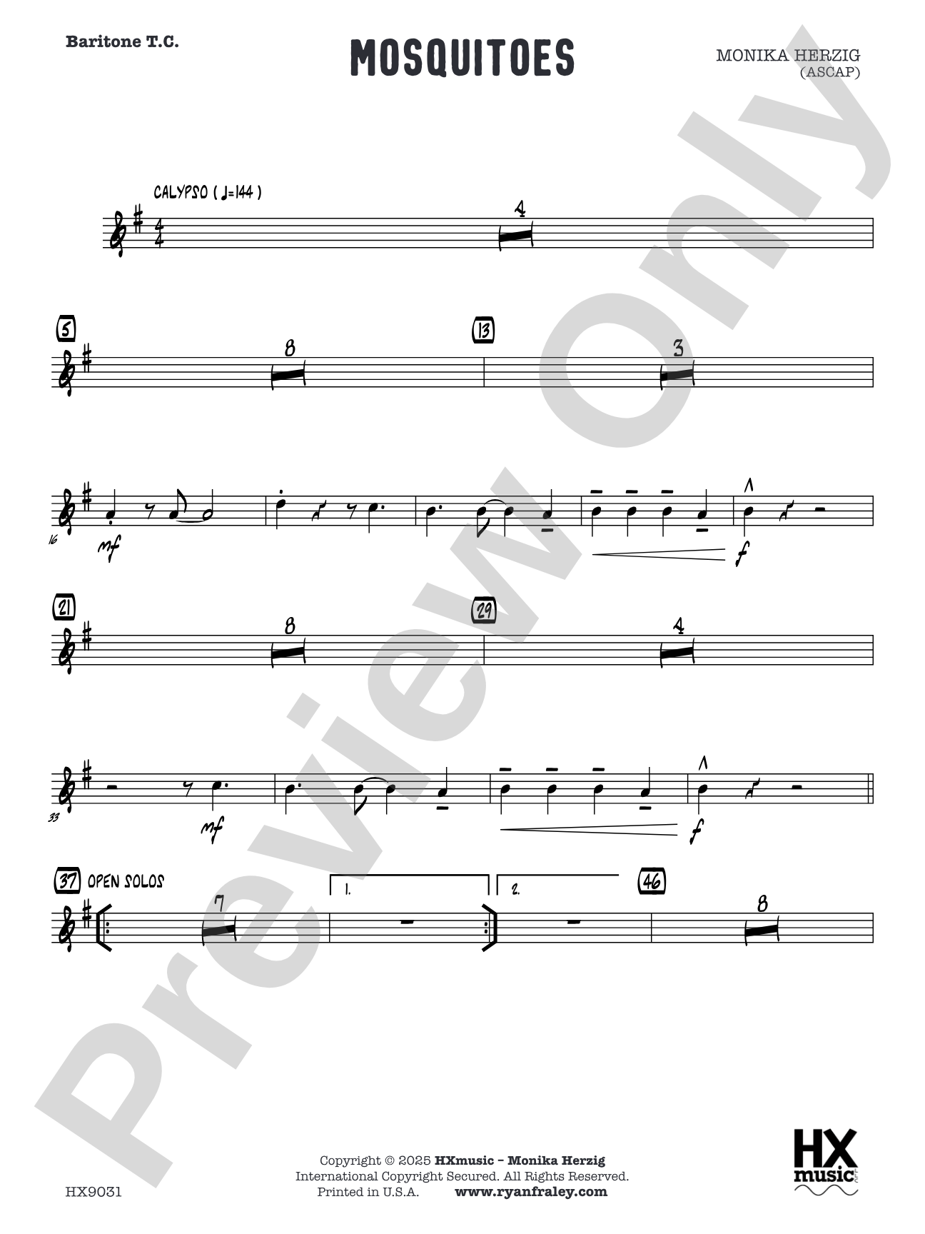 Mosquitoes: Baritone T.C.