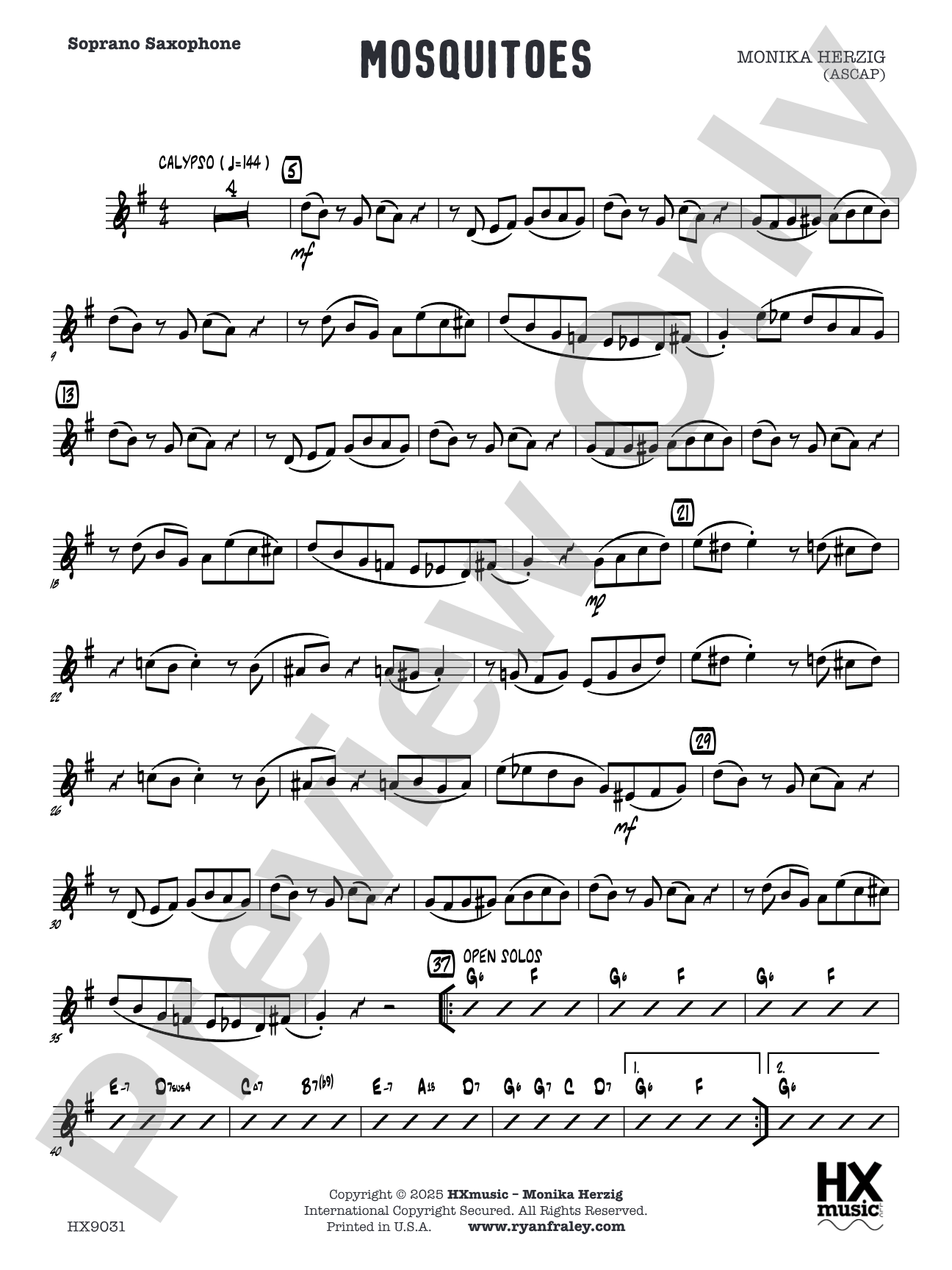 Mosquitoes: Soprano Saxophone