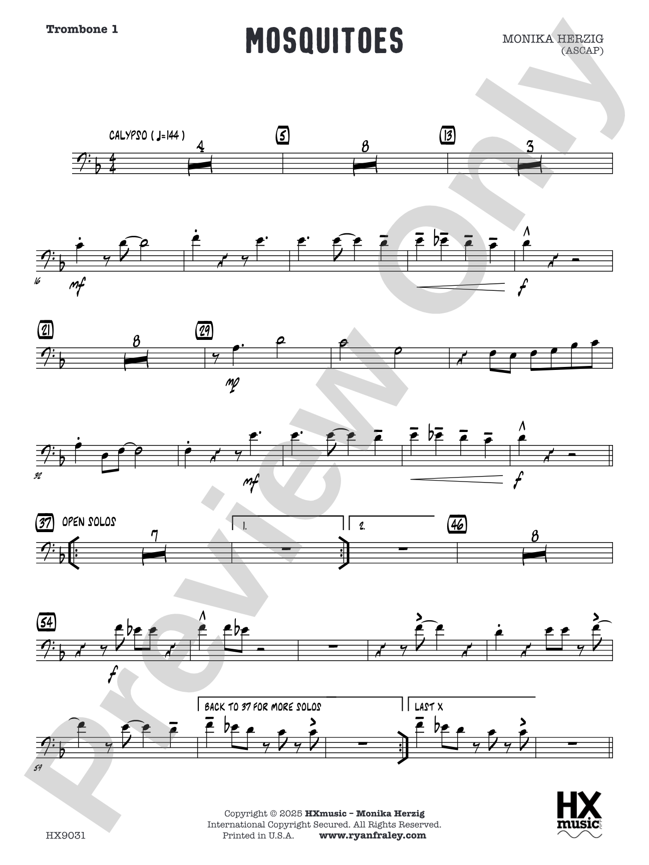 Mosquitoes: Trombone 1