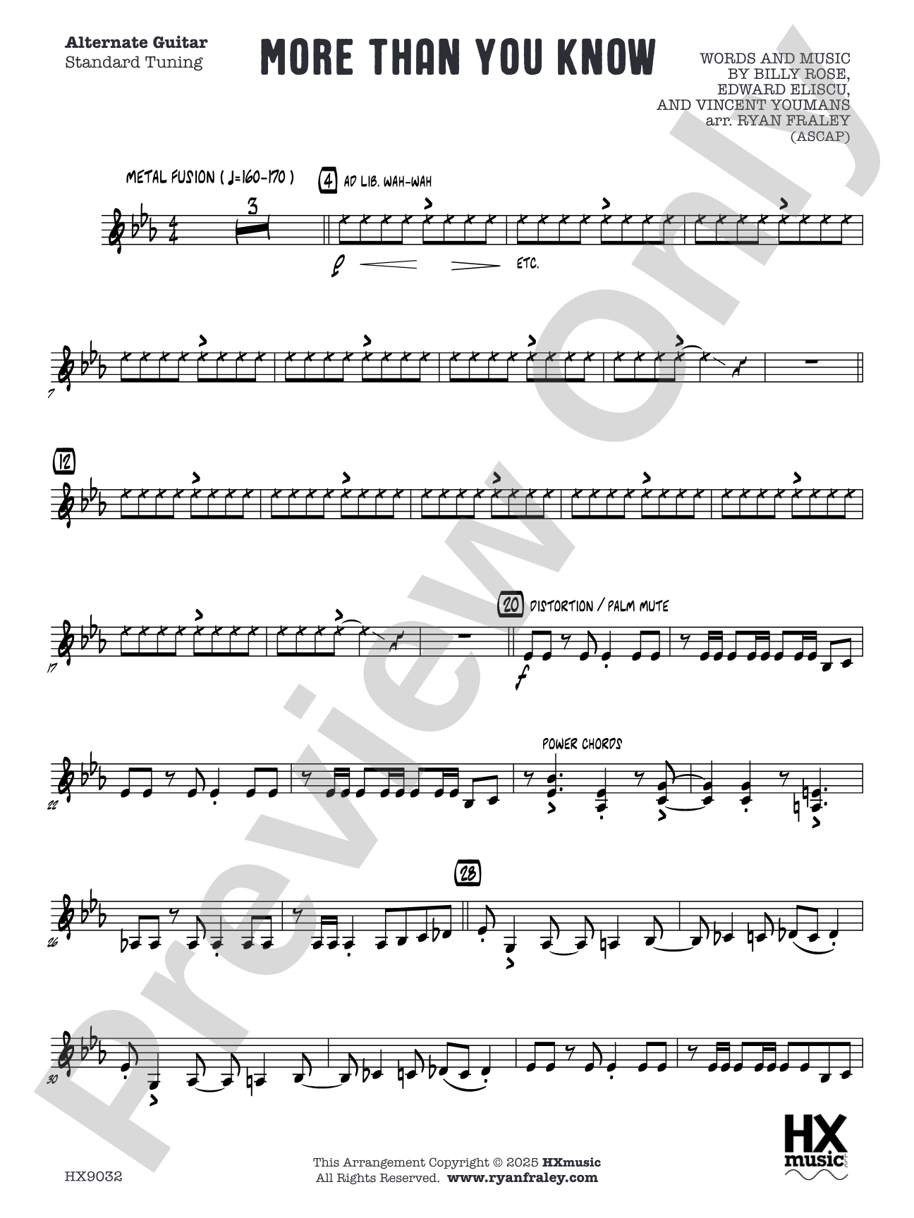 More Than You Know: Alternate Guitar (Standard Tuning)