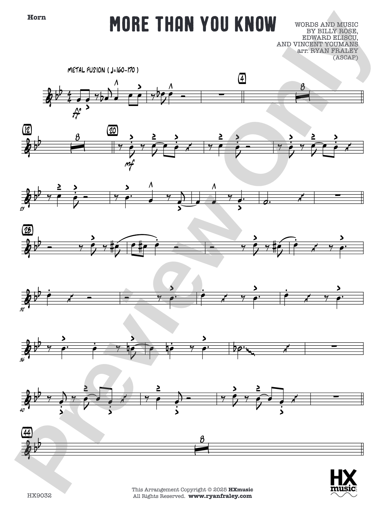 More Than You Know: Horn