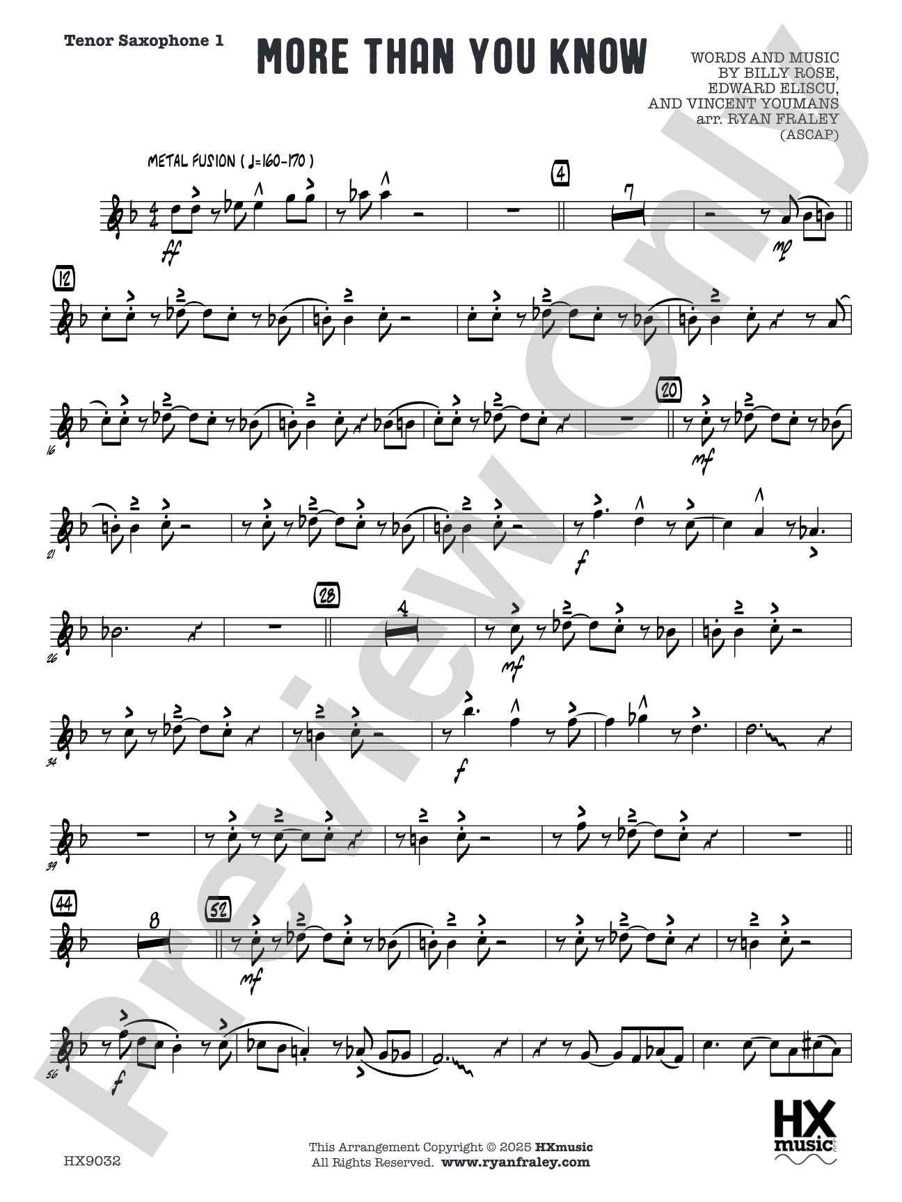 More Than You Know: Tenor Saxophone 1