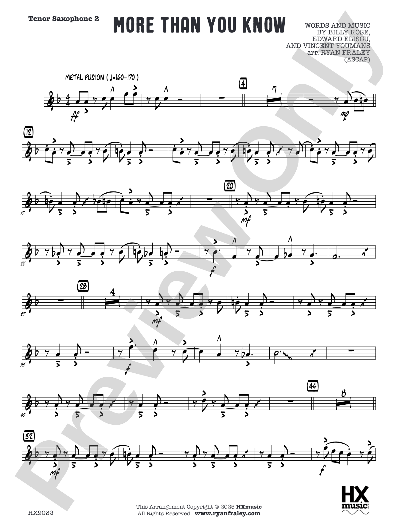 More Than You Know: Tenor Saxophone 2