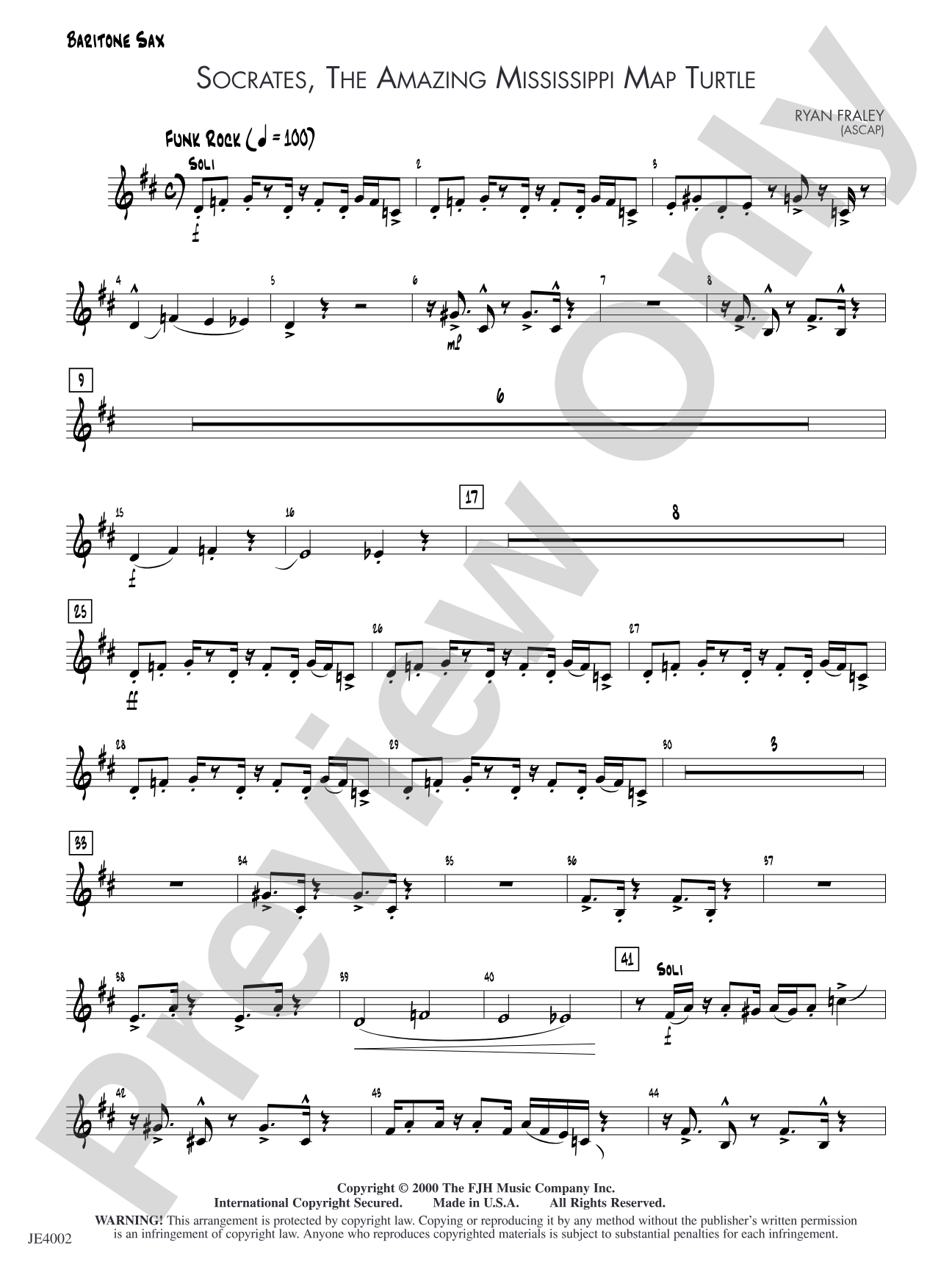 Socrates, The Amazing Mississippi Map Turtle: Baritone Sax