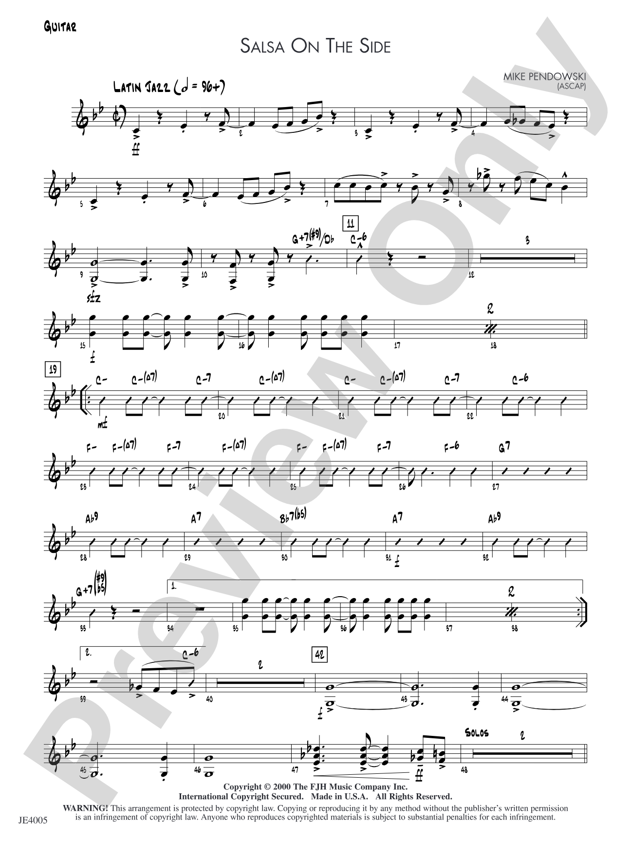 Salsa on the Side: Guitar