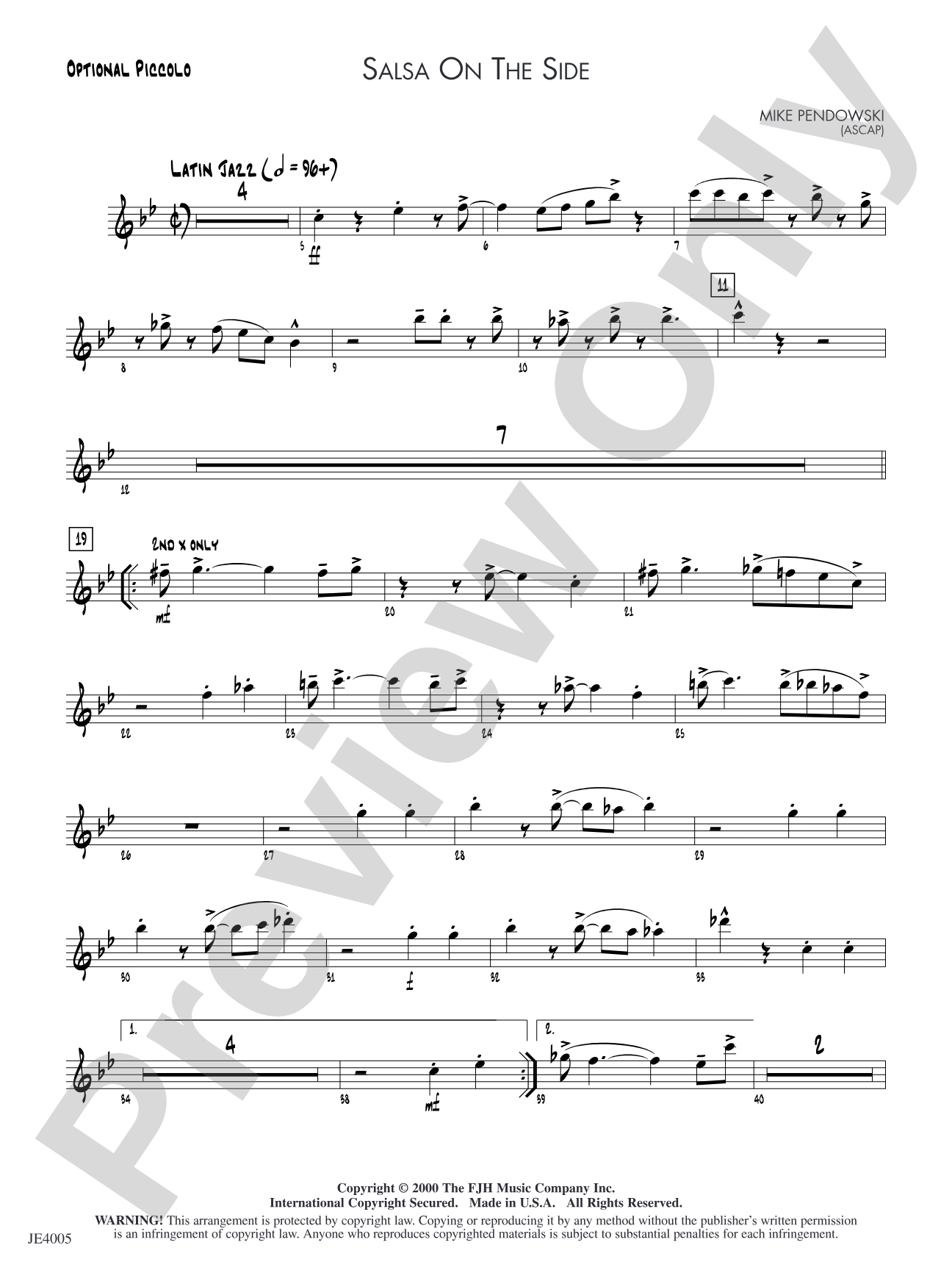 Salsa on the Side: Optional Piccolo