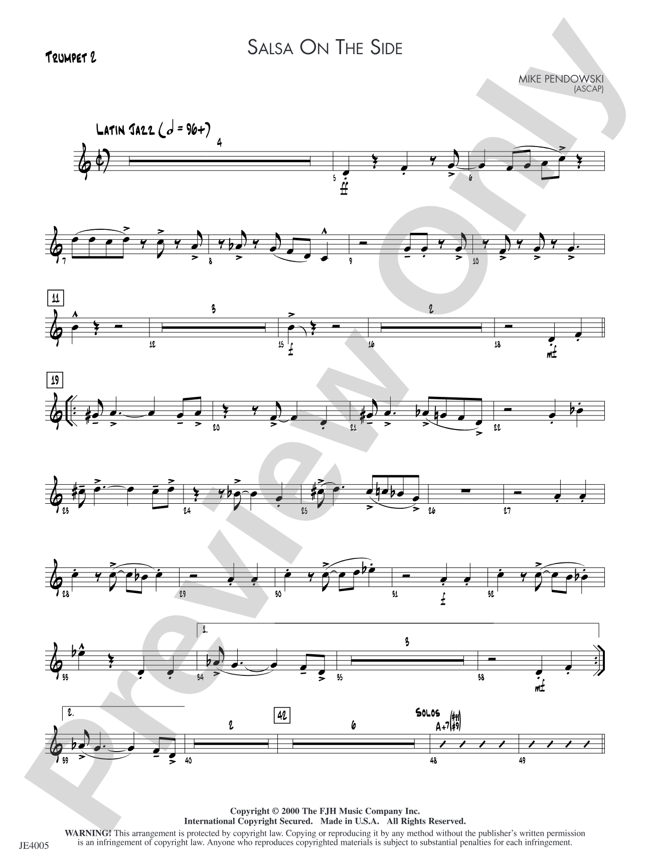 Salsa on the Side: Trumpet 2